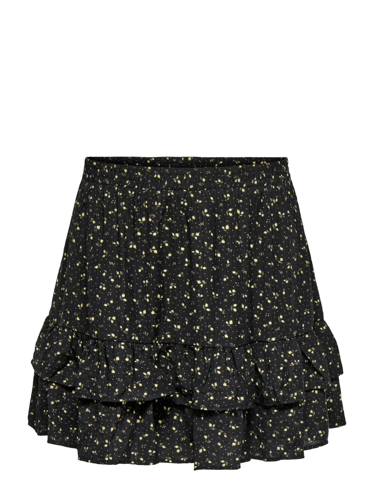 ONLY Carmakoma CARALBERTHE SHORT SKIRT AOP - Kampagne - BLACK / black