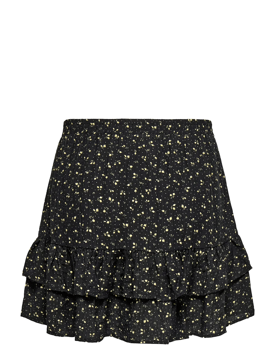 ONLY Carmakoma - CARALBERTHE SHORT SKIRT AOP - miniseelikud - black - 2