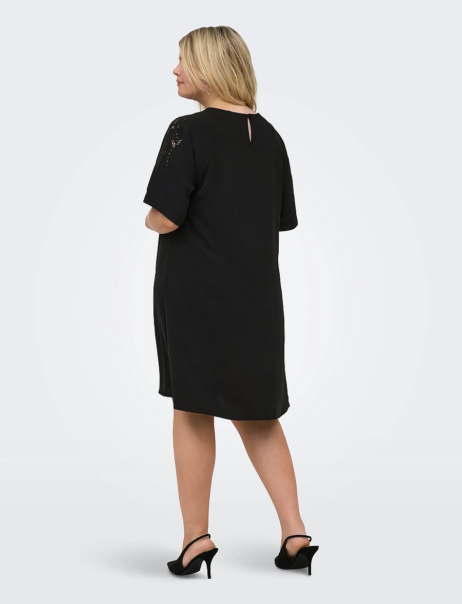ONLY Carmakoma - CAREVALOU METTA 2/4 KNEE DRESS WVN - midikleider - black - 3