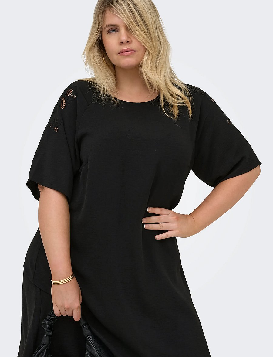 ONLY Carmakoma - CAREVALOU METTA 2/4 KNEE DRESS WVN - midikleider - black - 5