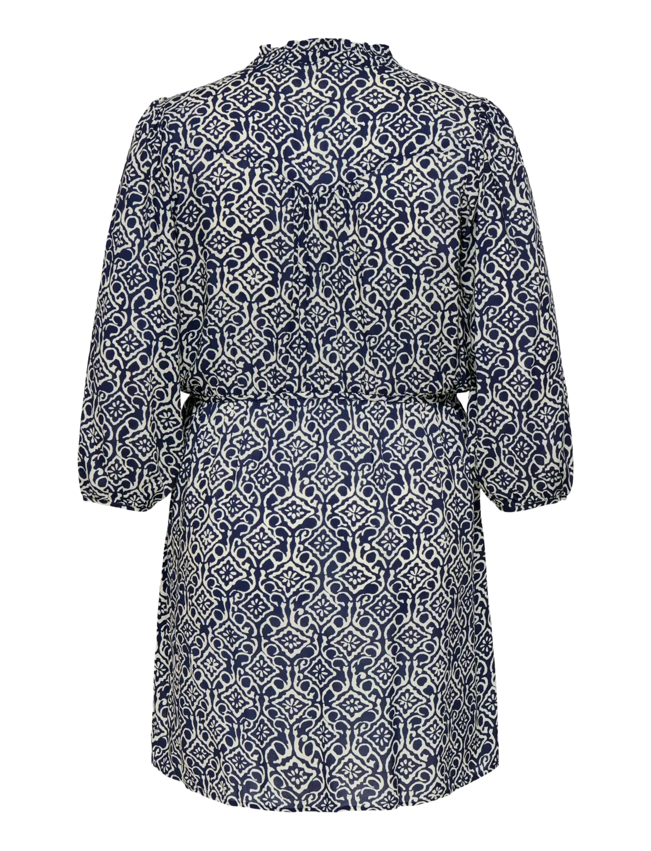 ONLY Carmakoma - CARASTINA 3/4 V-NECK ABK DRESS WVN ZL - sommarklänningar - night sky - 1