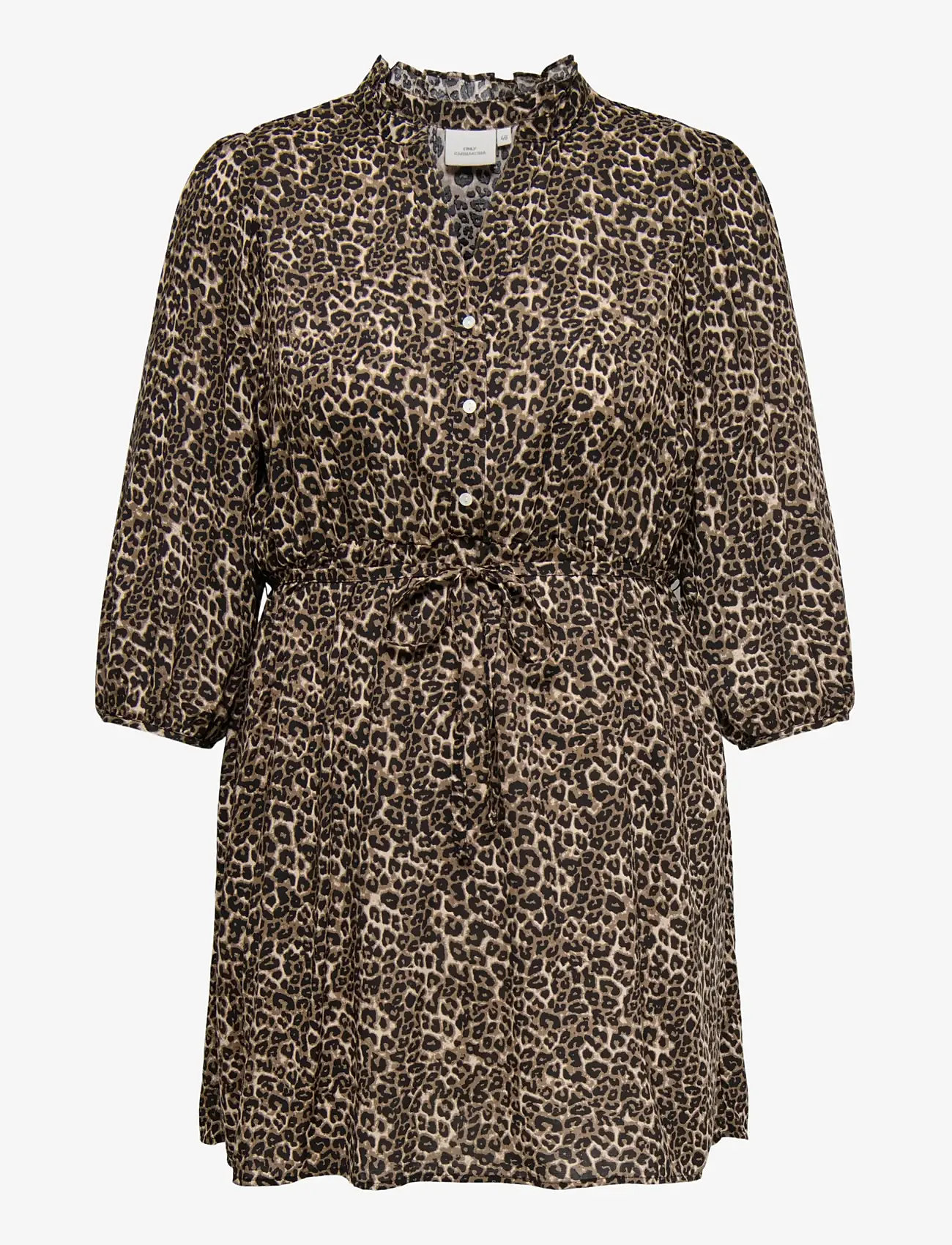 ONLY Carmakoma - CARASTINA 3/4 V-NECK ABK DRESS WVN ZL - silver mink - 0