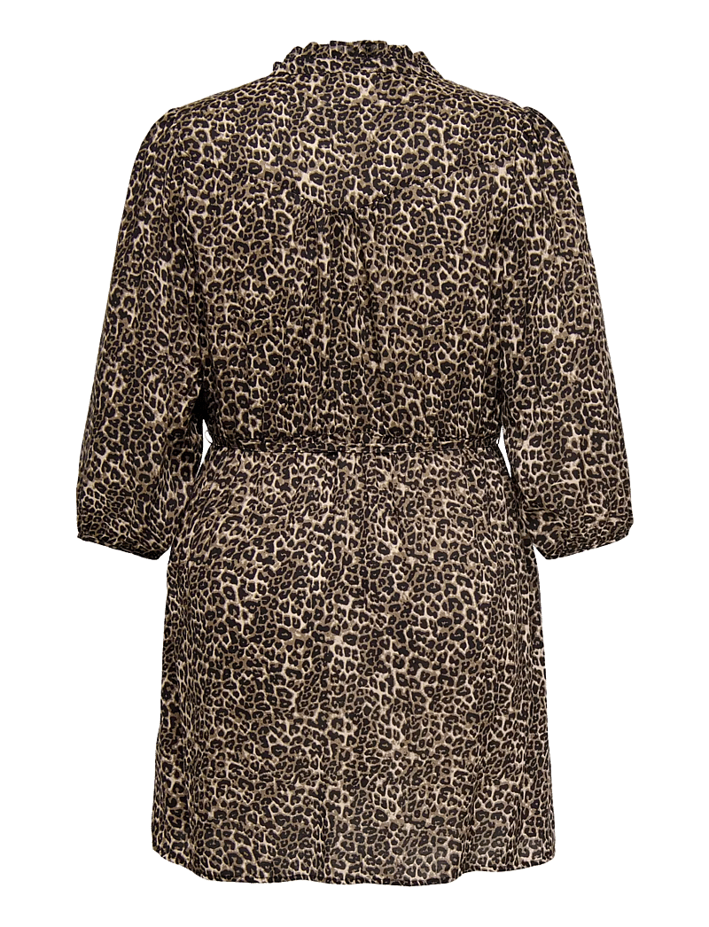 ONLY Carmakoma - CARASTINA 3/4 V-NECK ABK DRESS WVN ZL - sommerkleider - silver mink - 1