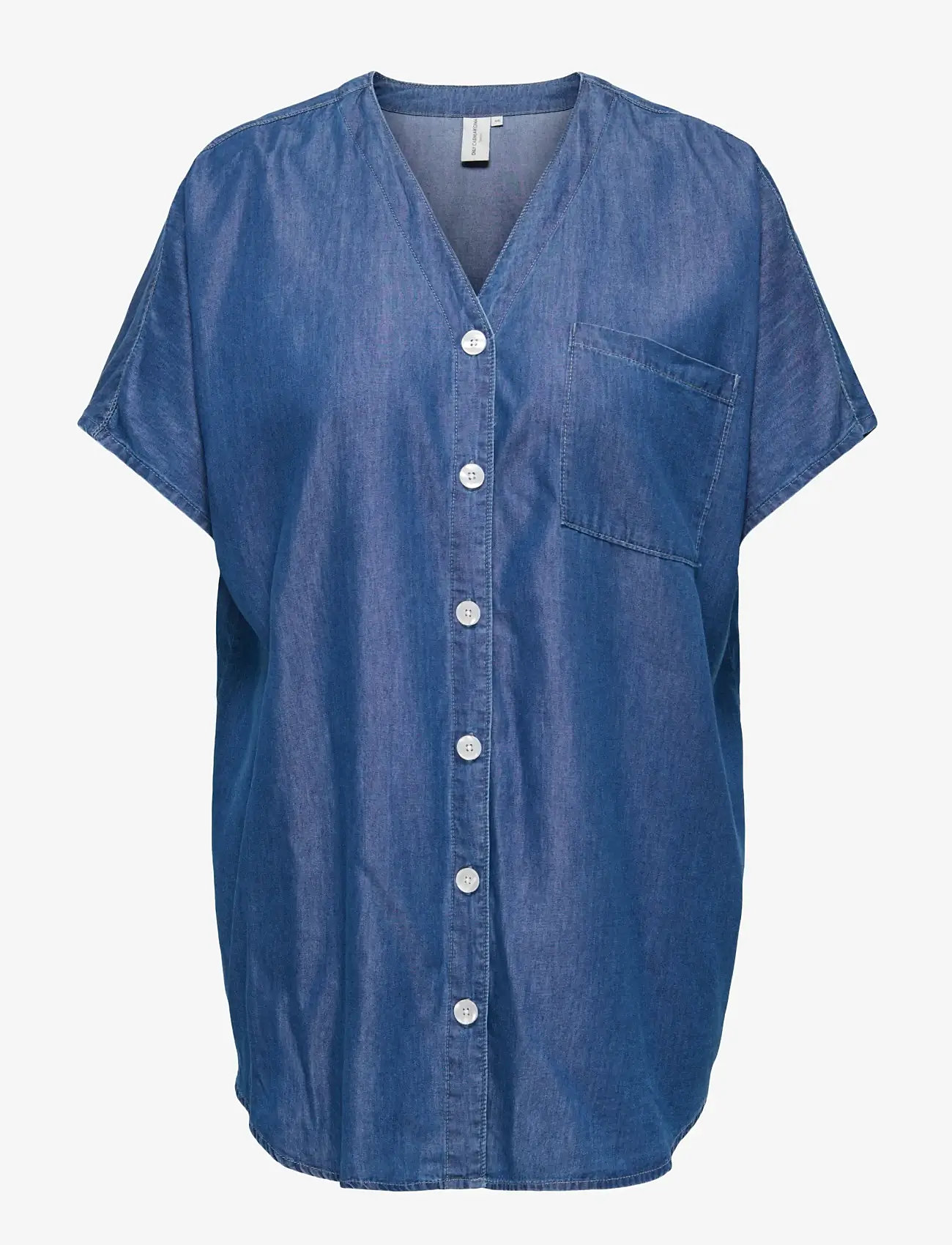 ONLY Carmakoma - CARBEA S/S TUNIC DNM GUA - tunikas - medium blue denim - 0