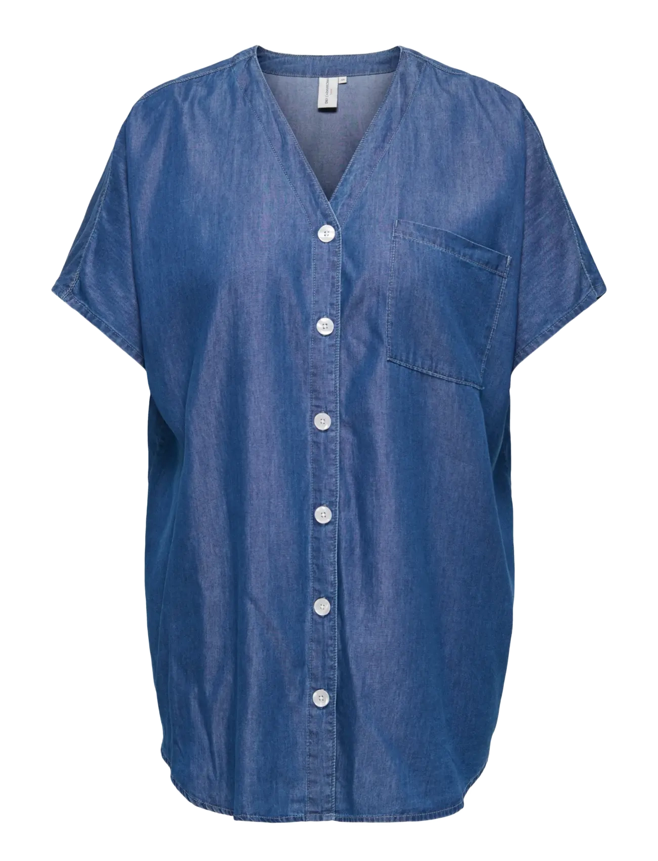 ONLY Carmakoma CARBEA S/S TUNIC DNM GUA - Pluusid ja särgid - MEDIUM BLUE DENIM / blue