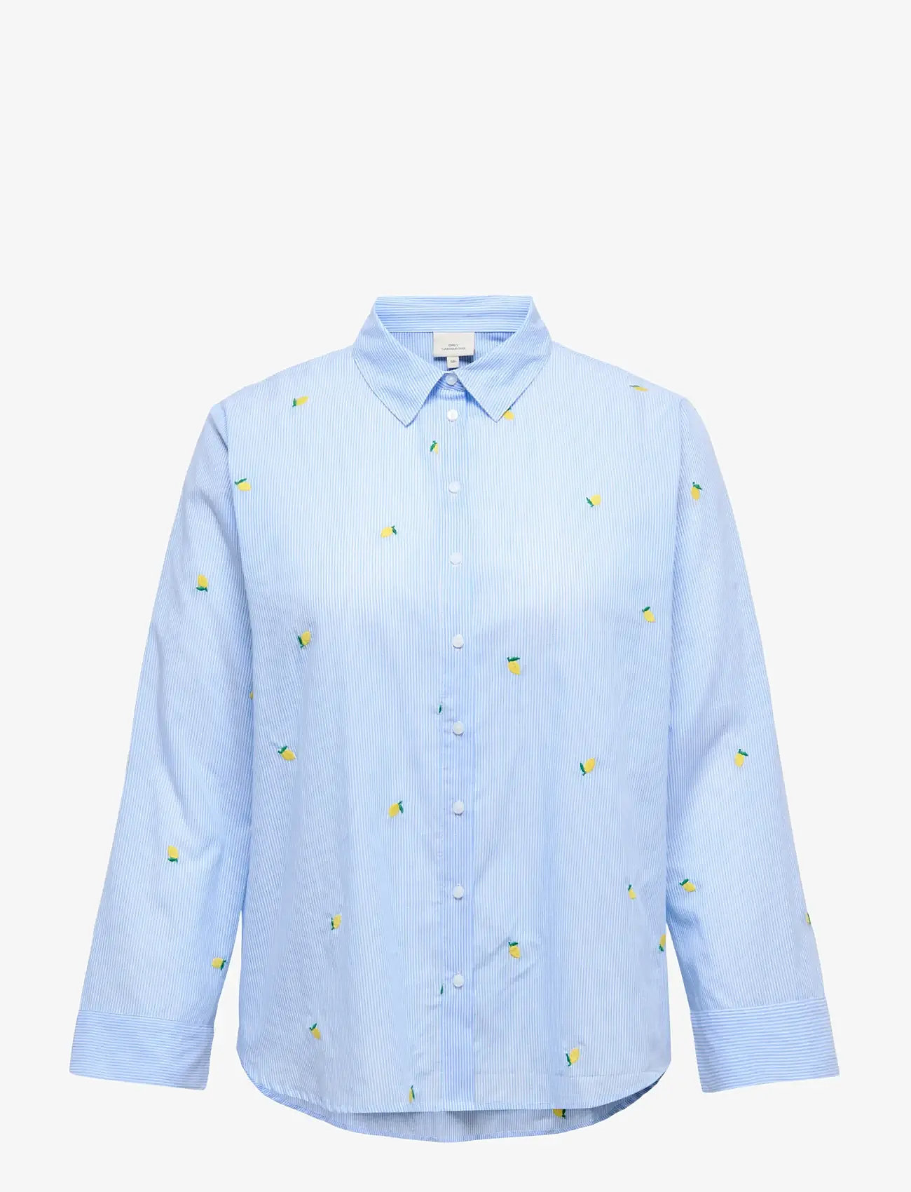 ONLY Carmakoma - CARNEW LINA GRACE LS EMB SHIRT WVN - langärmlige hemden - soft chambray - 0