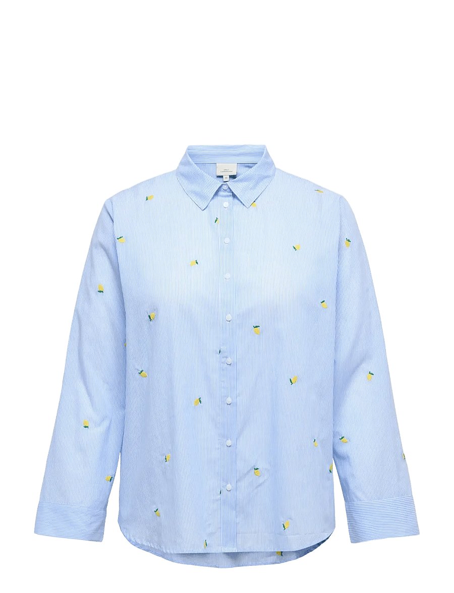 ONLY Carmakoma - CARNEW LINA GRACE LS EMB SHIRT WVN - soft chambray - 0