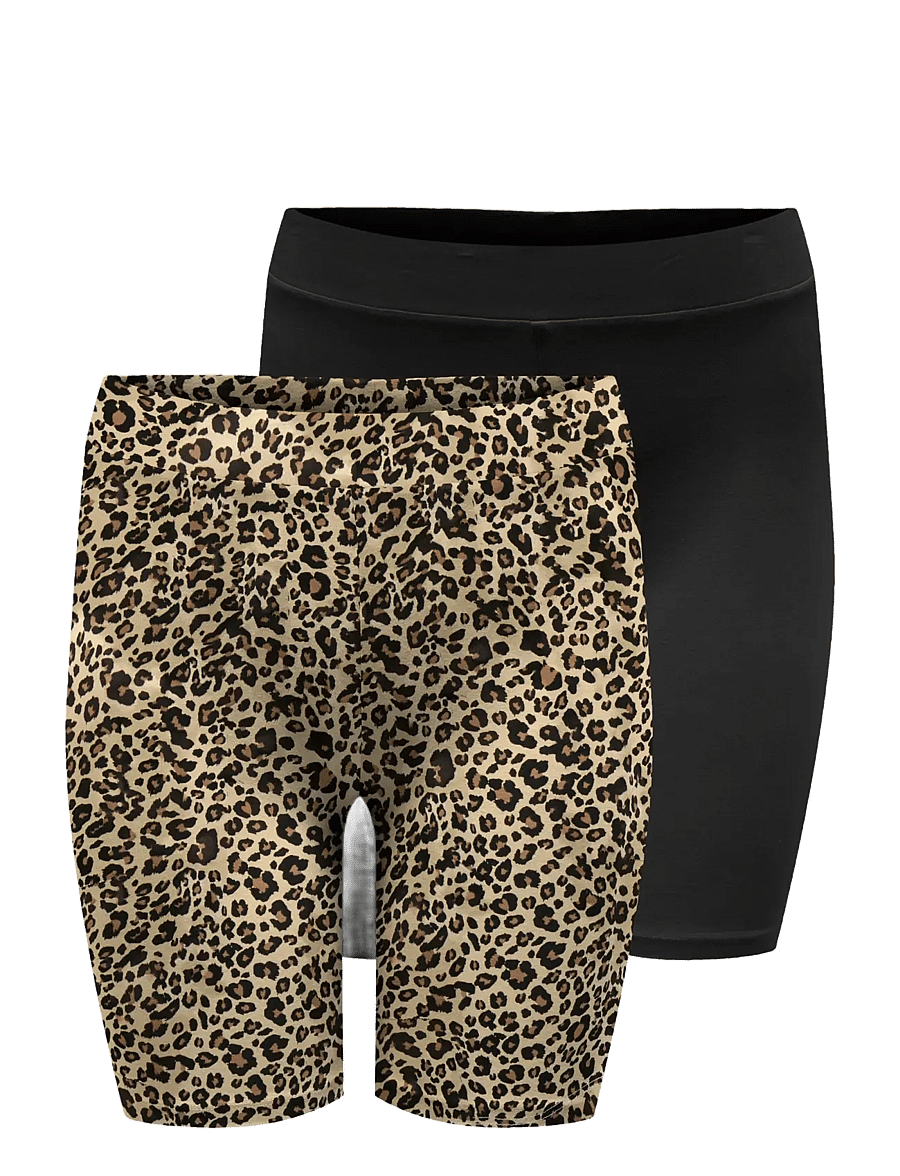 ONLY Carmakoma - CARGABI LIFE SHORTS JRS MAT 2-PACK ZL - 1/2 længde - black - 0