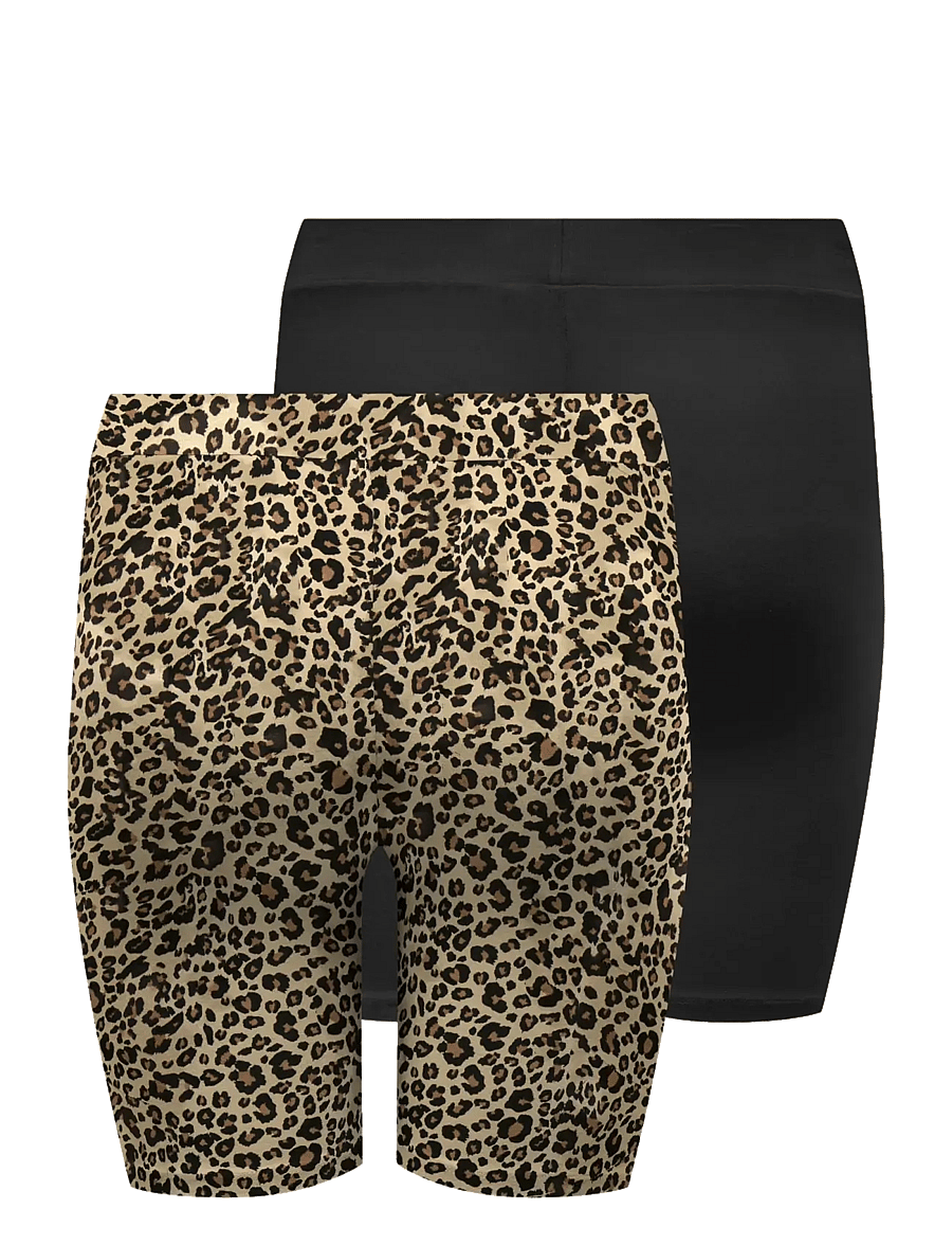 ONLY Carmakoma - CARGABI LIFE SHORTS JRS MAT 2-PACK ZL - 1/2 længde - black - 1