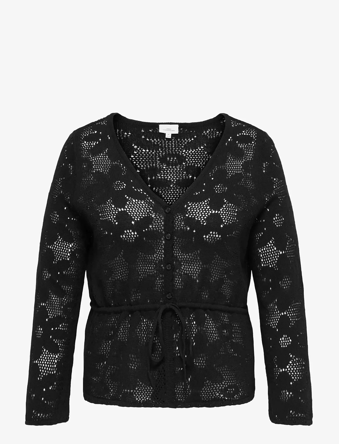 ONLY Carmakoma - CARISABELLA LIFE NEW LS FITTED CARDI KNT - cardigans - black - 1