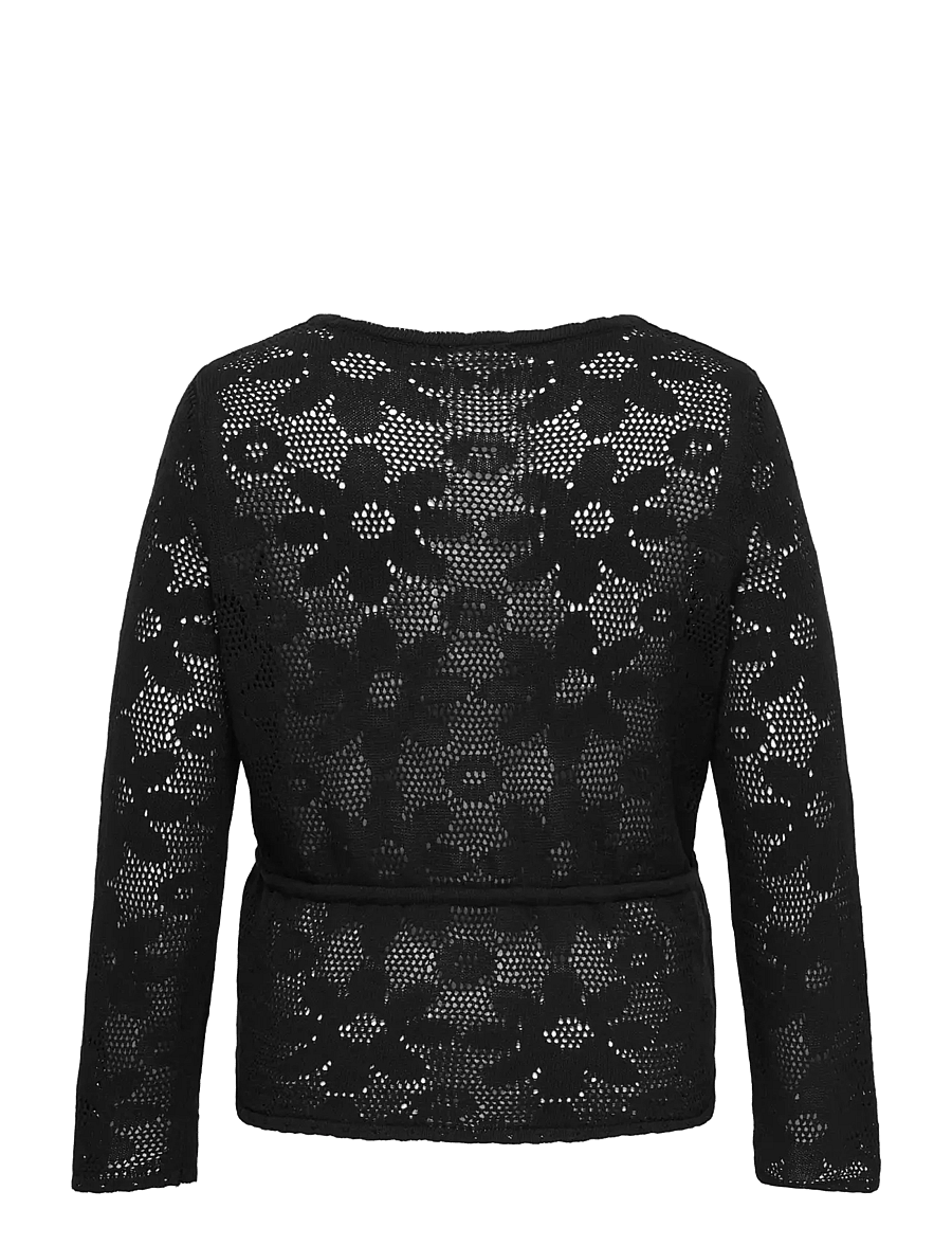 ONLY Carmakoma - CARISABELLA LIFE NEW LS FITTED CARDI KNT - gilets - black - 2
