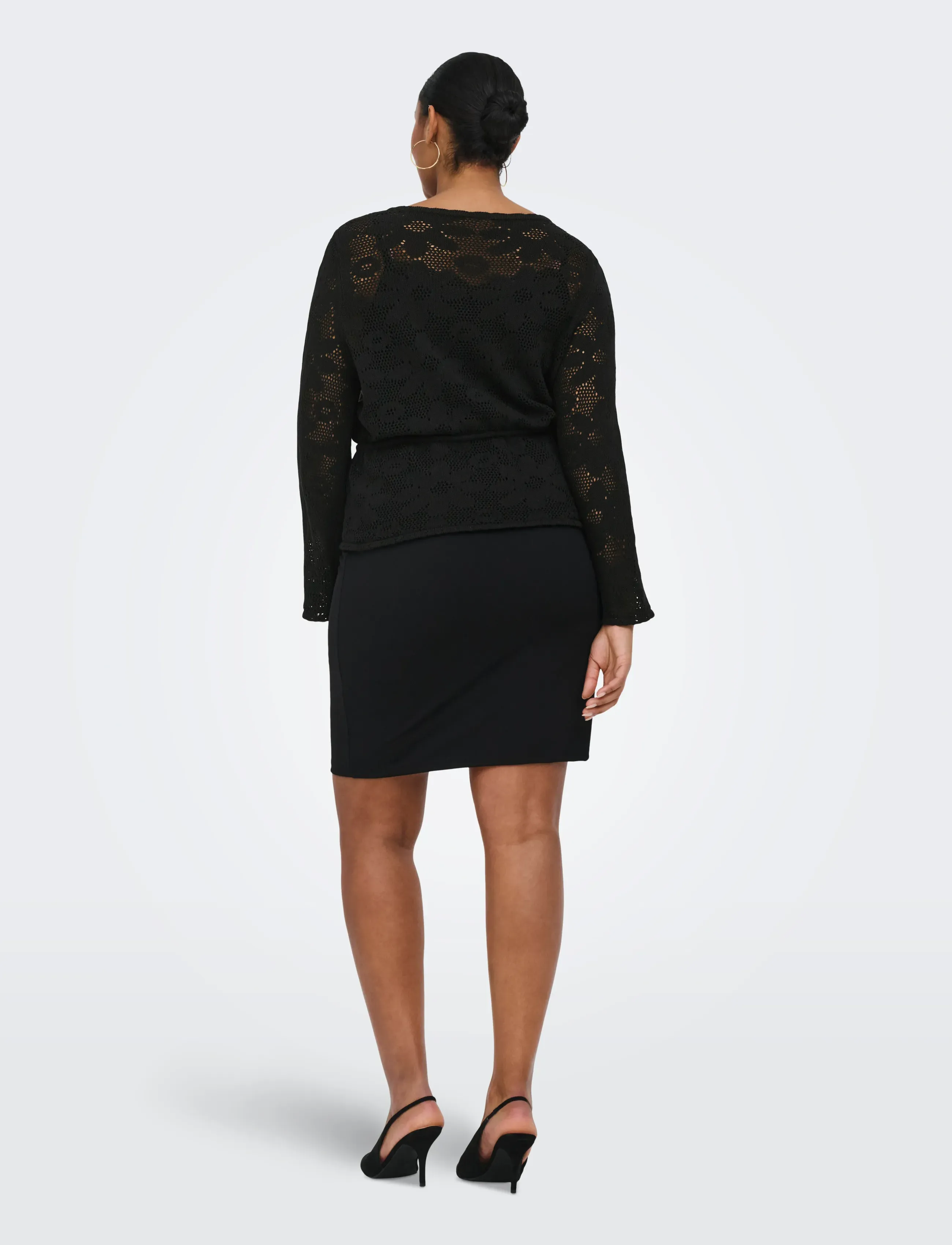 ONLY Carmakoma - CARISABELLA LIFE NEW LS FITTED CARDI KNT - gilets - black - 3