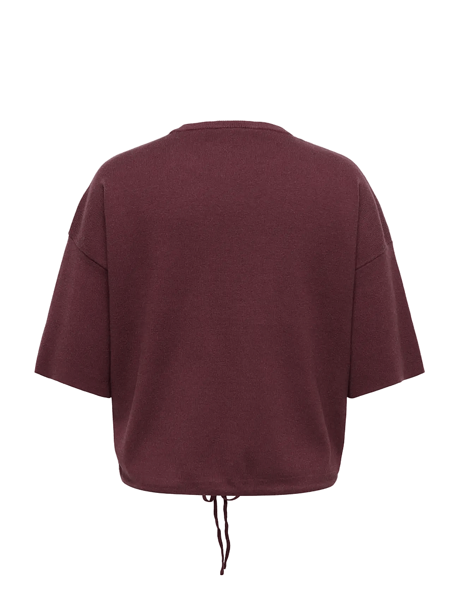 ONLY Carmakoma - CARSITERI SS LOOSE TIE O-NECK TOP KNT - t-shirts - fig - 1