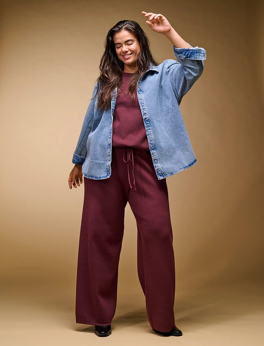 ONLY Carmakoma - CARSITERI MW WIDE PANT KNT - hosen mit weitem bein - fig - 2