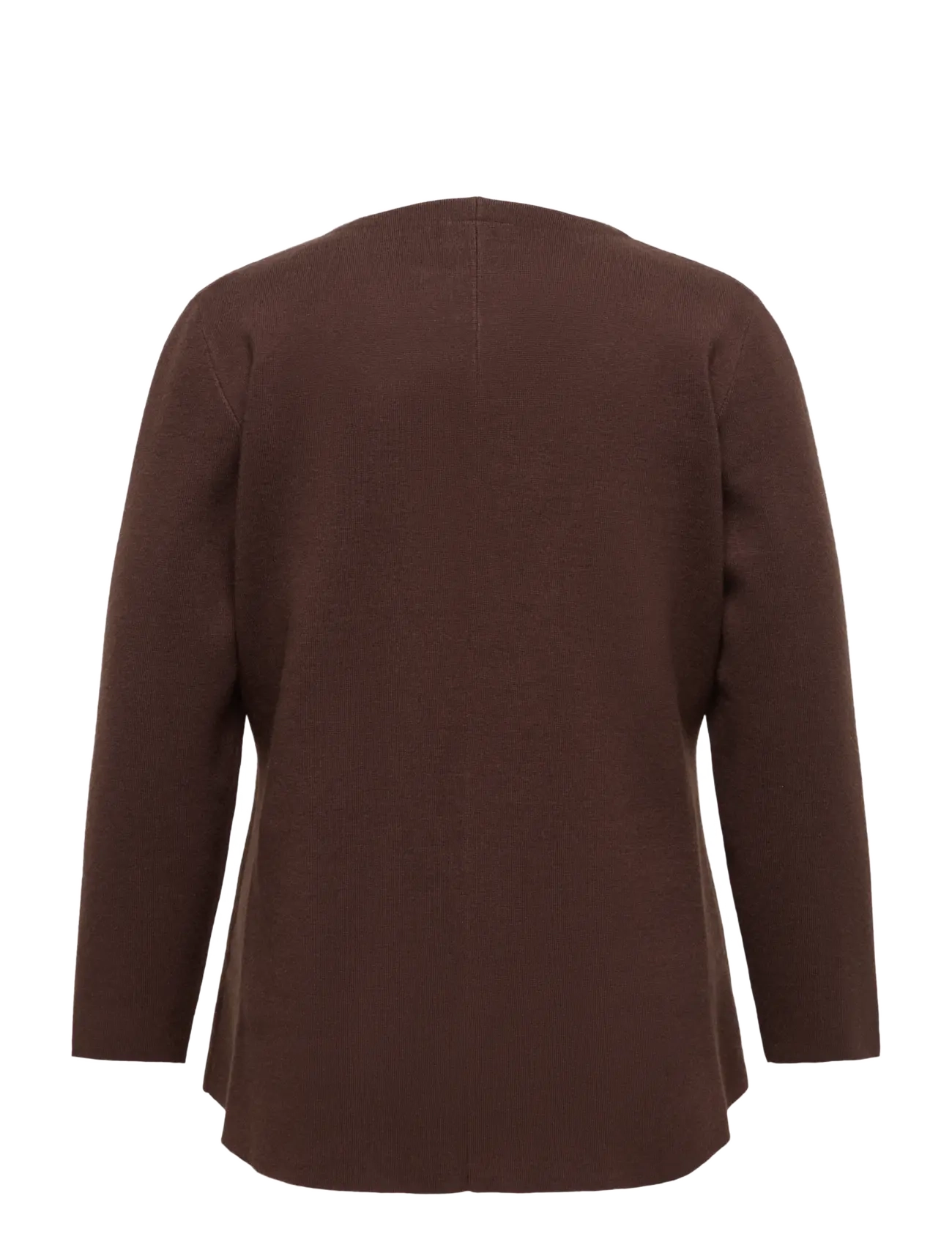 ONLY Carmakoma - CARIBI LS FULL V-NECK CARDI KNT - strickjacken - coffee bean - 1