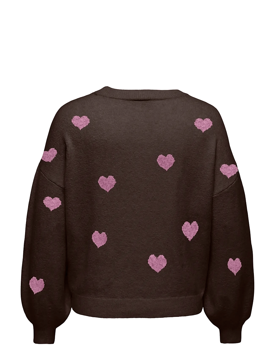 ONLY Carmakoma - CARRICA LS DETAIL O-NECK KNT - striktrøjer - coffee bean - 2