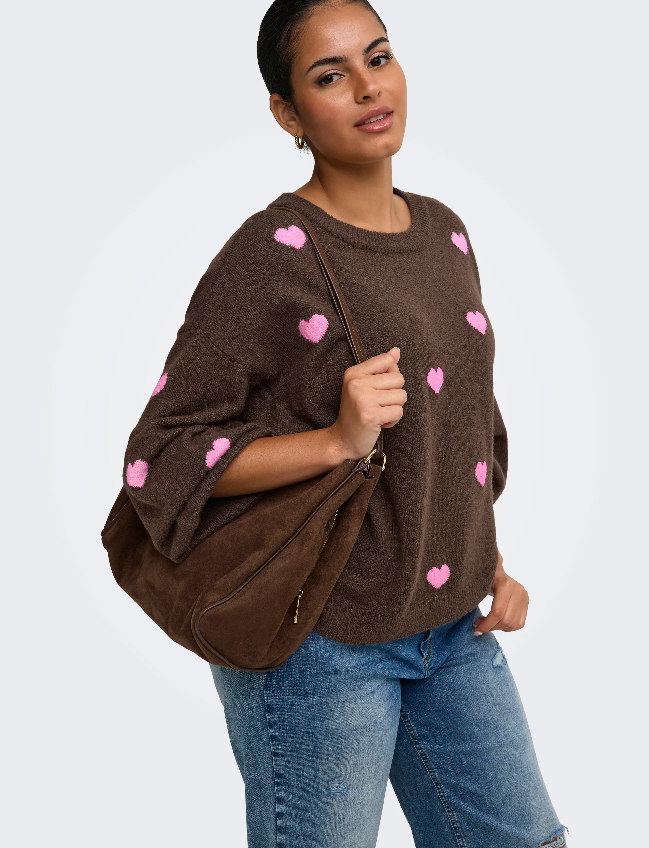 ONLY Carmakoma Carrica Ls Detail O-Neck Knt stickade tröjor dam – bild 6