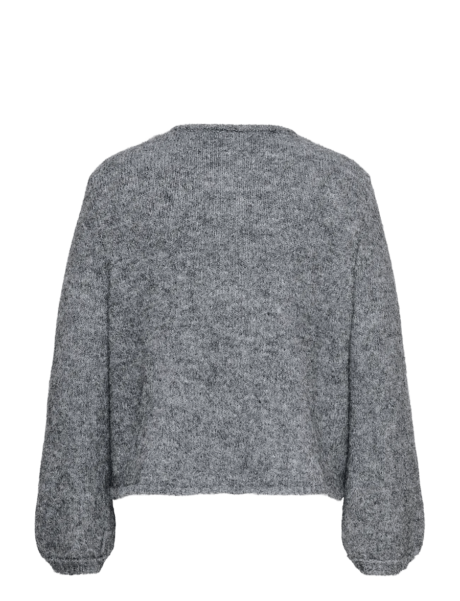 ONLY Carmakoma - CARZAGGIE BUTTON ONECK CARDI KNT - strickjacken - dark grey melange - 2
