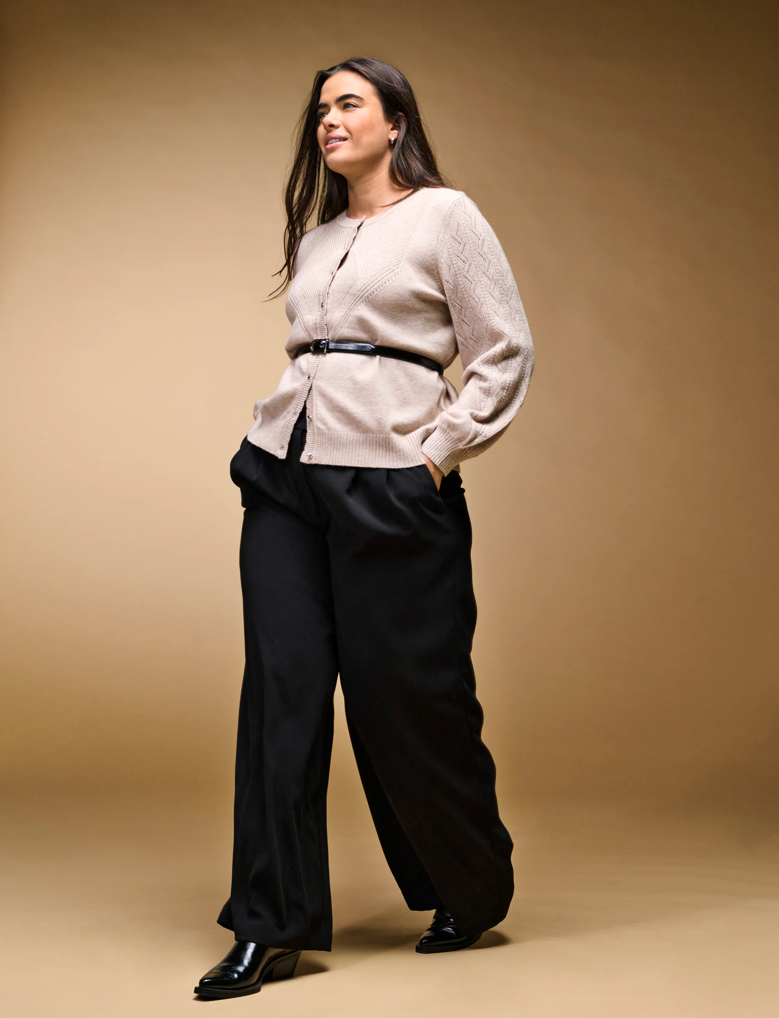 ONLY Carmakoma - CARYNDI MW X-WIDE PANT CC TLR - black - 2