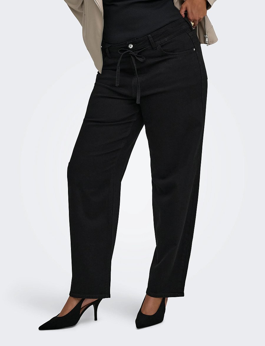 ONLY Carmakoma - CARGIANNA MW STRAIGHT AZ756 DNM NOOS - black denim - 0