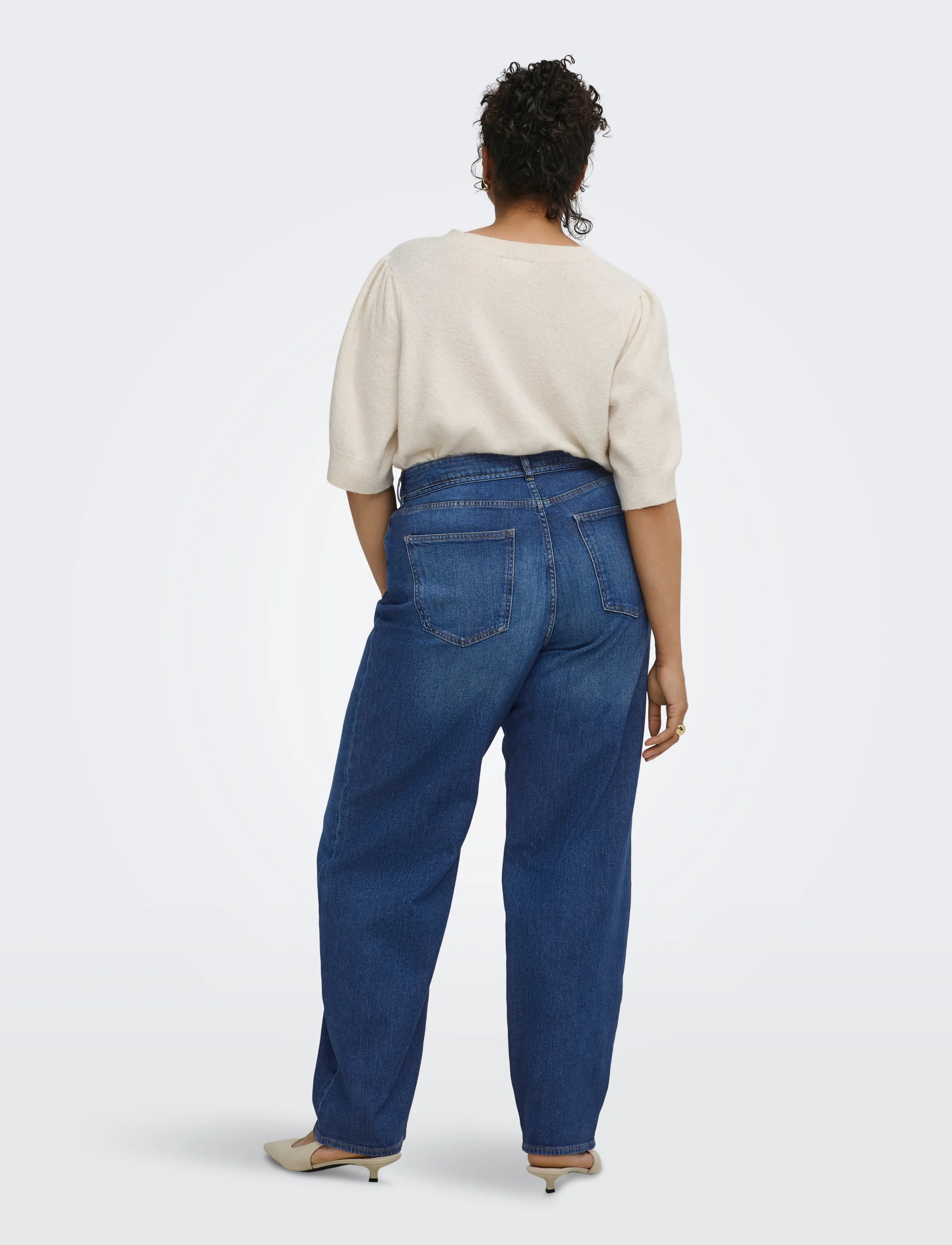 ONLY Carmakoma - CARGIANNA MW STRAIGHT DNM BOX NOOS - sirge säärega teksad - dark blue denim - 3