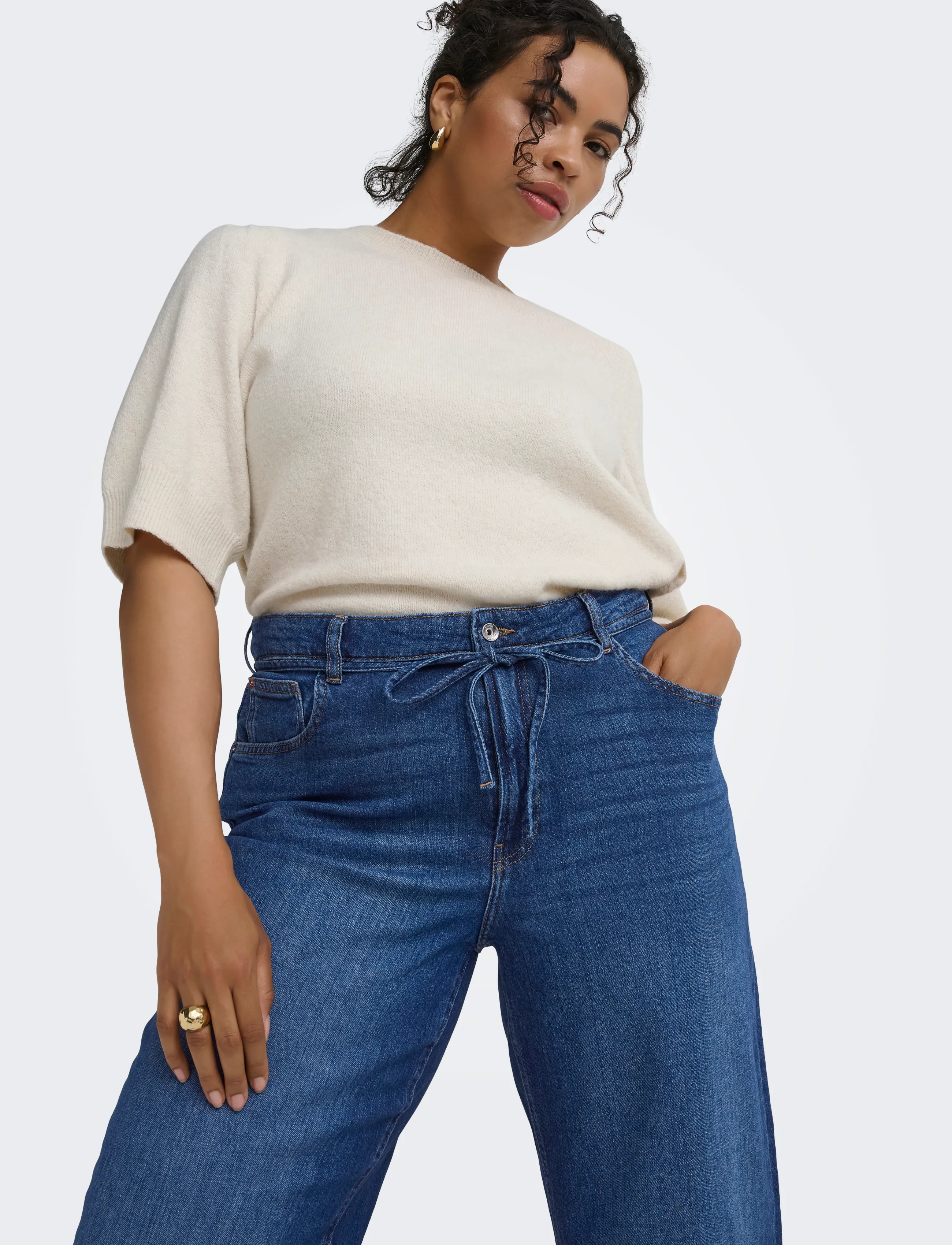 ONLY Carmakoma Cargianna Mw Straight Dnm Box Noos raka jeans dam – bild 6