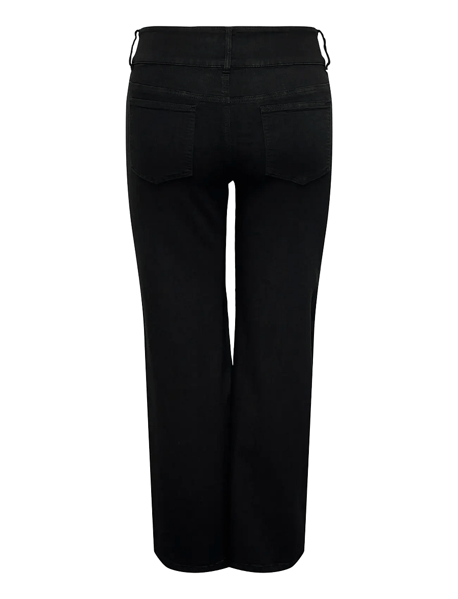 ONLY Carmakoma - CARANNA HW WIDE BLACK DNM NOOS - brede jeans - black denim - 2