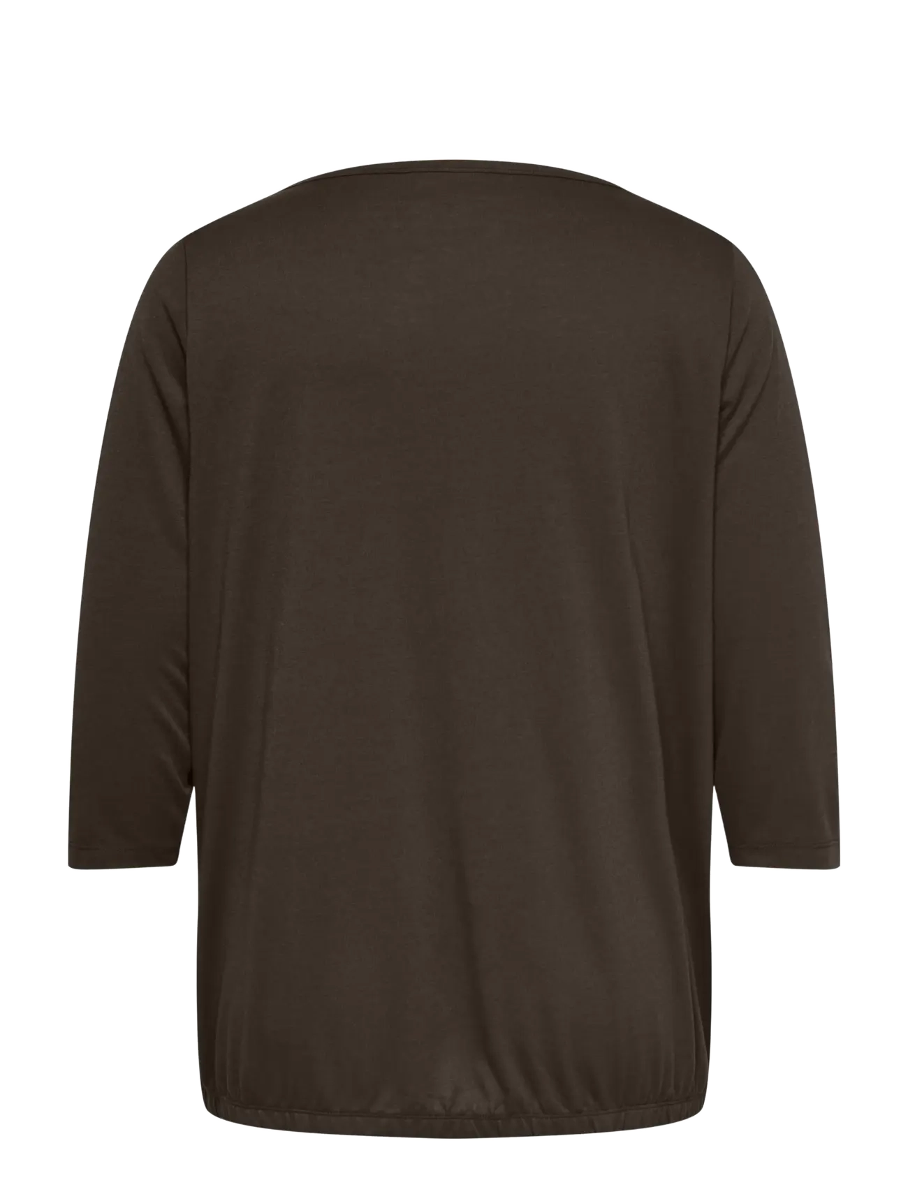 ONLY Carmakoma - CARCARLINNE 3/4 BOATNECK TOP JRS - coffee bean - 2