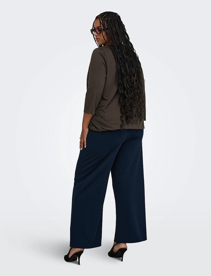 ONLY Carmakoma - CARCARLINNE 3/4 BOATNECK TOP JRS - coffee bean - 3
