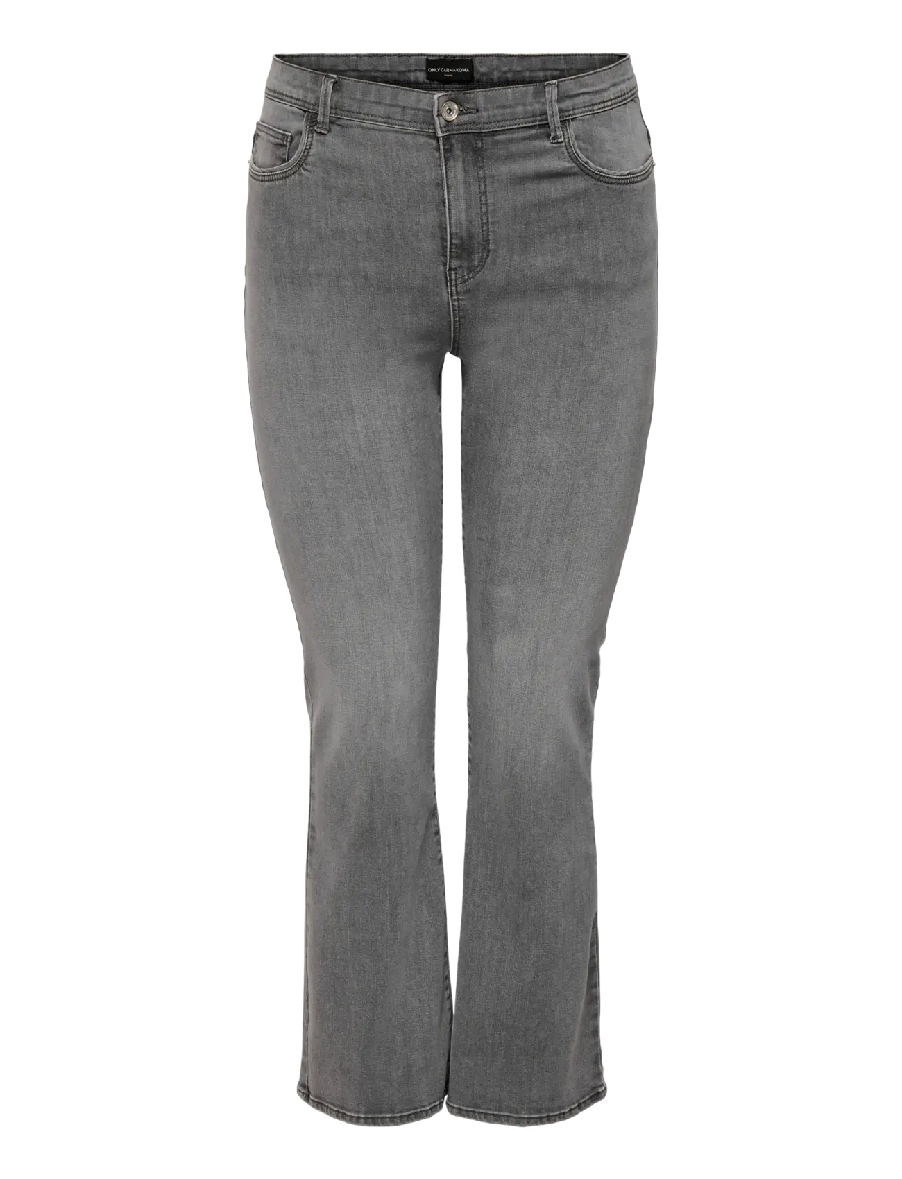 ONLY Carmakoma CARSALLY HW FLARED DNM - Denimtøj - MEDIUM GREY DENIM / grey