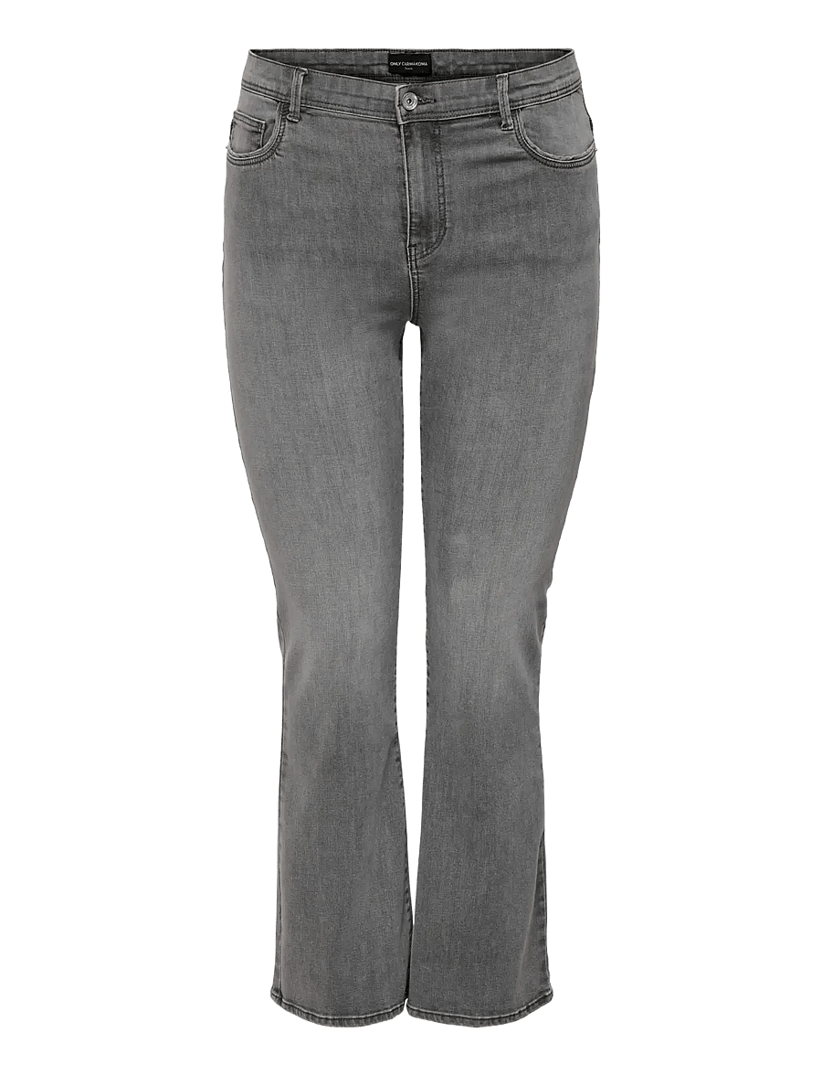 ONLY Carmakoma - CARSALLY HW FLARED DNM - schlaghosen - medium grey denim - 0