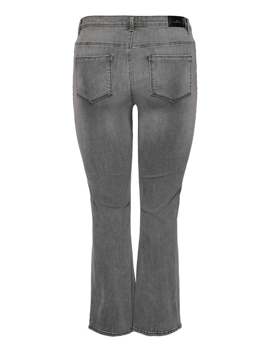 ONLY Carmakoma - CARSALLY HW FLARED DNM - schlaghosen - medium grey denim - 1