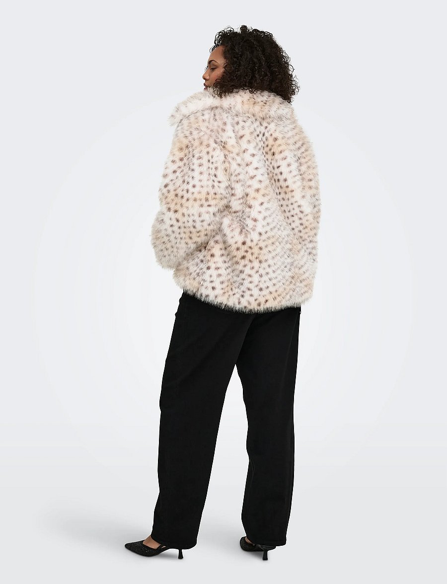 ONLY Carmakoma - CARJADE ANIMAL FUR JACKET OTW - kunstkarusnahk - pumice stone - 3