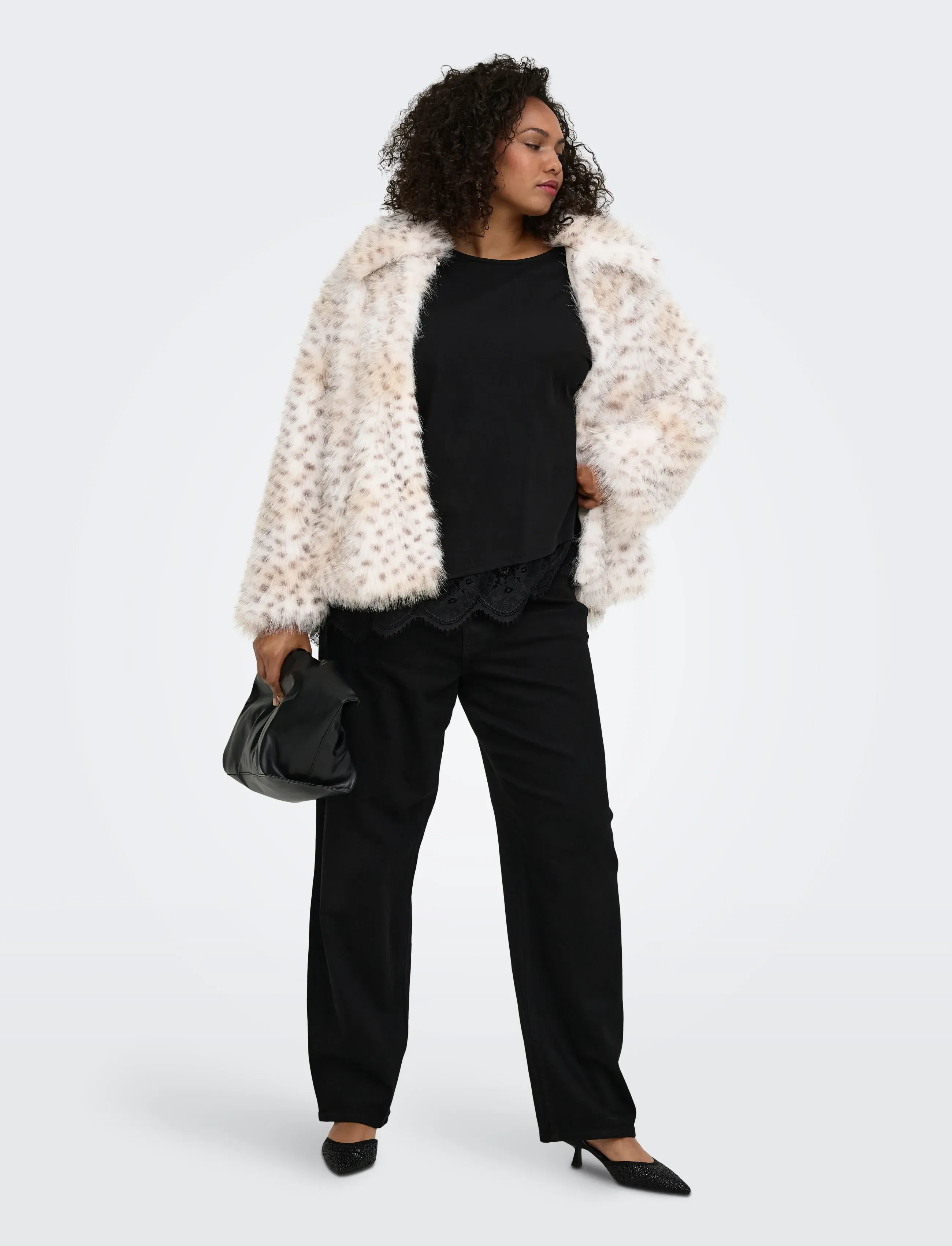 ONLY Carmakoma - CARJADE ANIMAL FUR JACKET OTW - kunstkarusnahk - pumice stone - 4