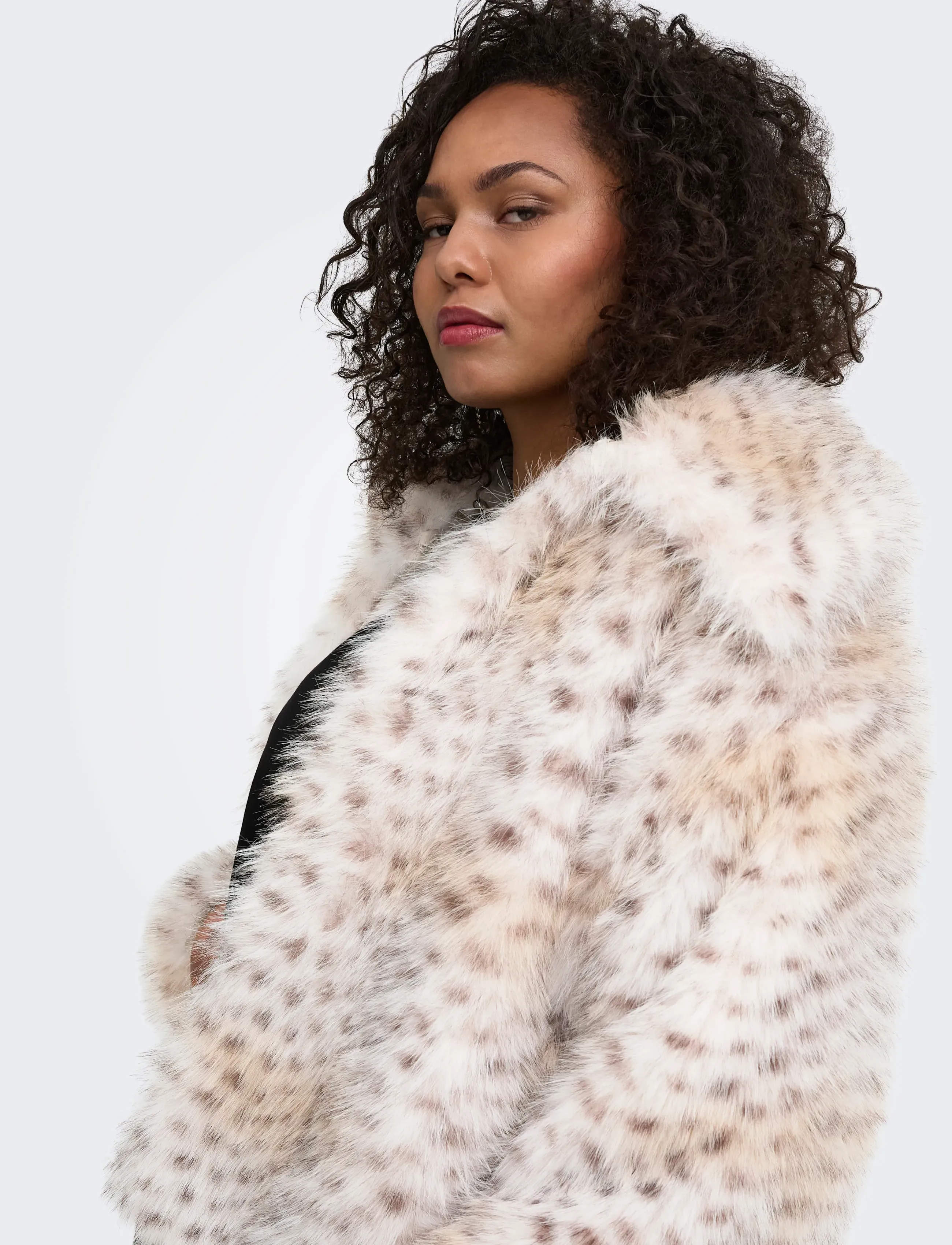 ONLY Carmakoma - CARJADE ANIMAL FUR JACKET OTW - kunstkarusnahk - pumice stone - 5