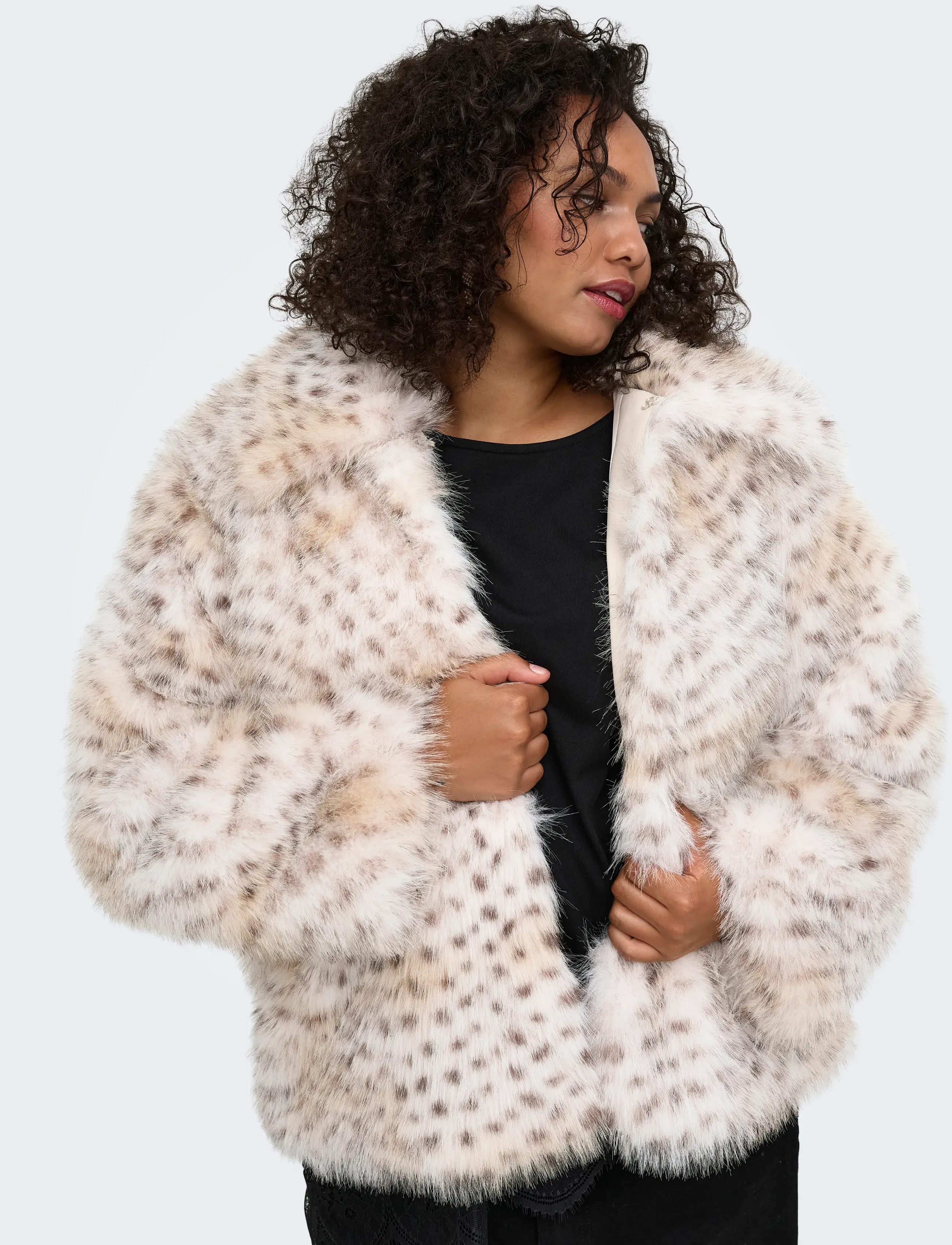 ONLY Carmakoma Carjade Animal Fur Jacket Otw jackor dam – bild 6