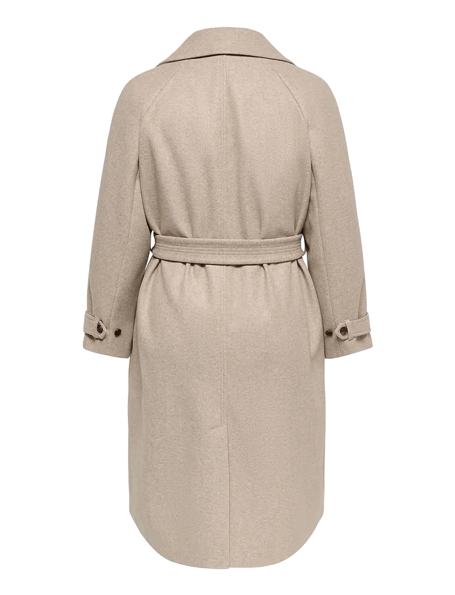 ONLY Carmakoma - CARLAURA BELTED LONG COAT OTW - simply taupe - 2