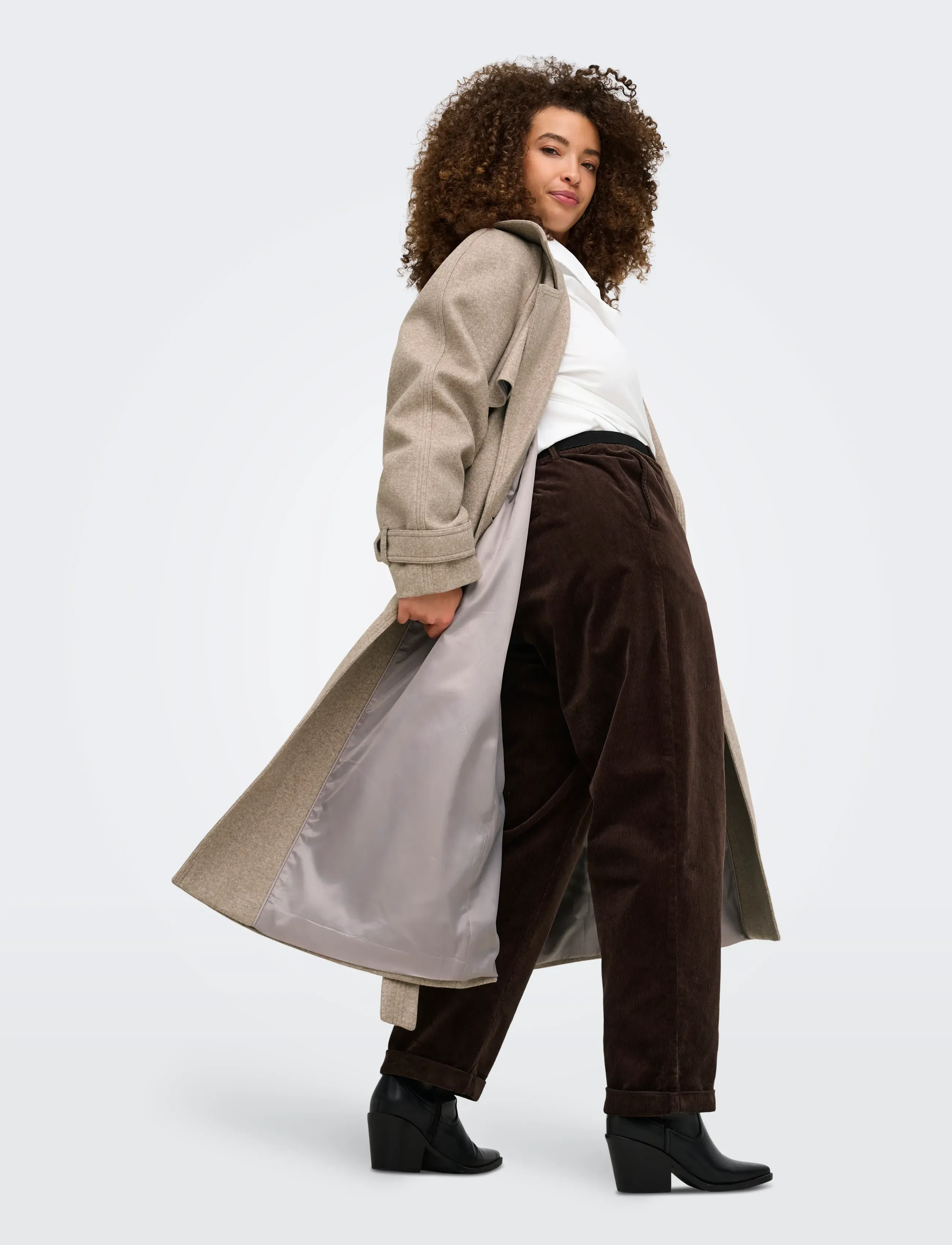 ONLY Carmakoma Carlaura Belted Long Coat Otw trenchcoats dam – bild 5