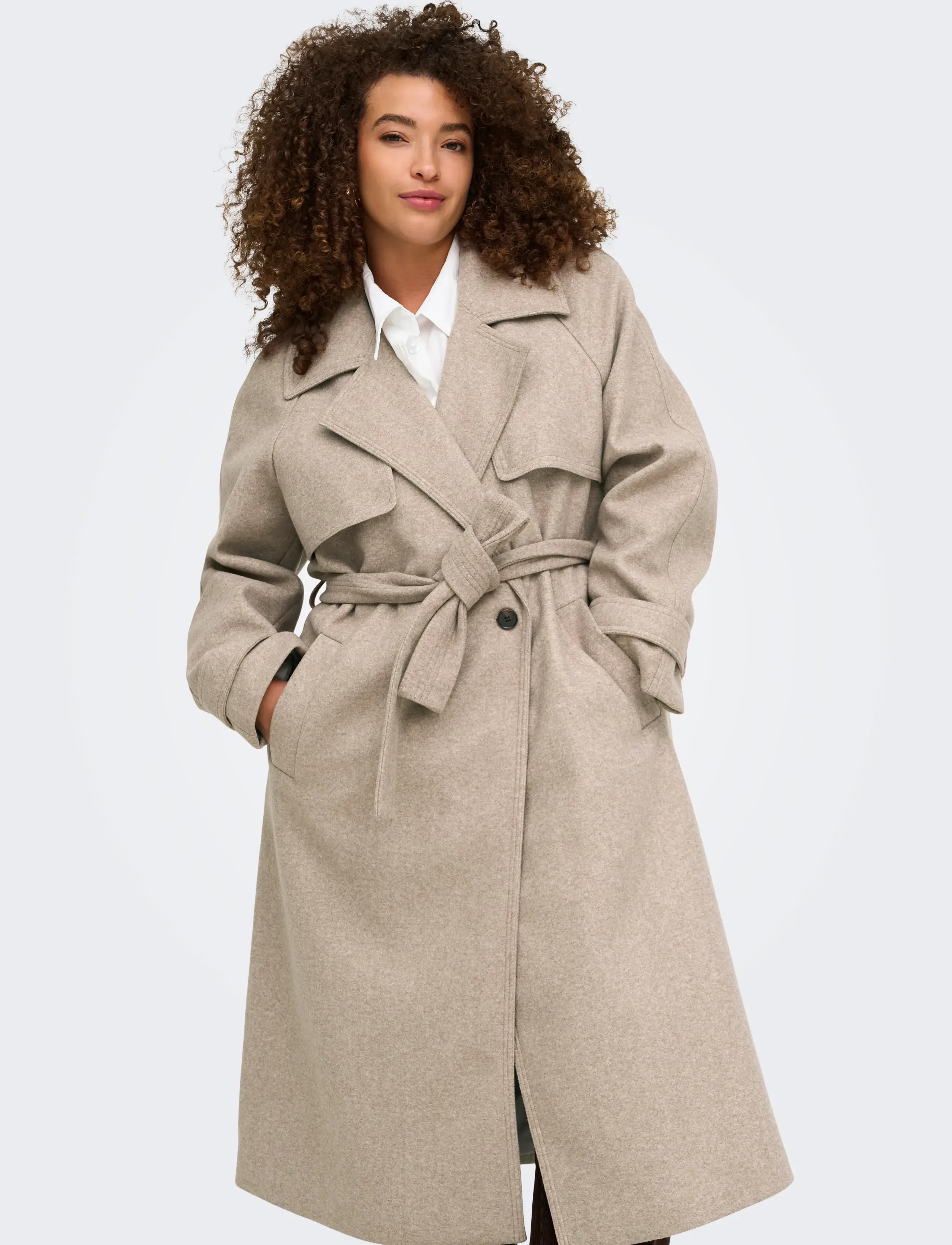 ONLY Carmakoma Carlaura Belted Long Coat Otw trenchcoats dam – bild 6