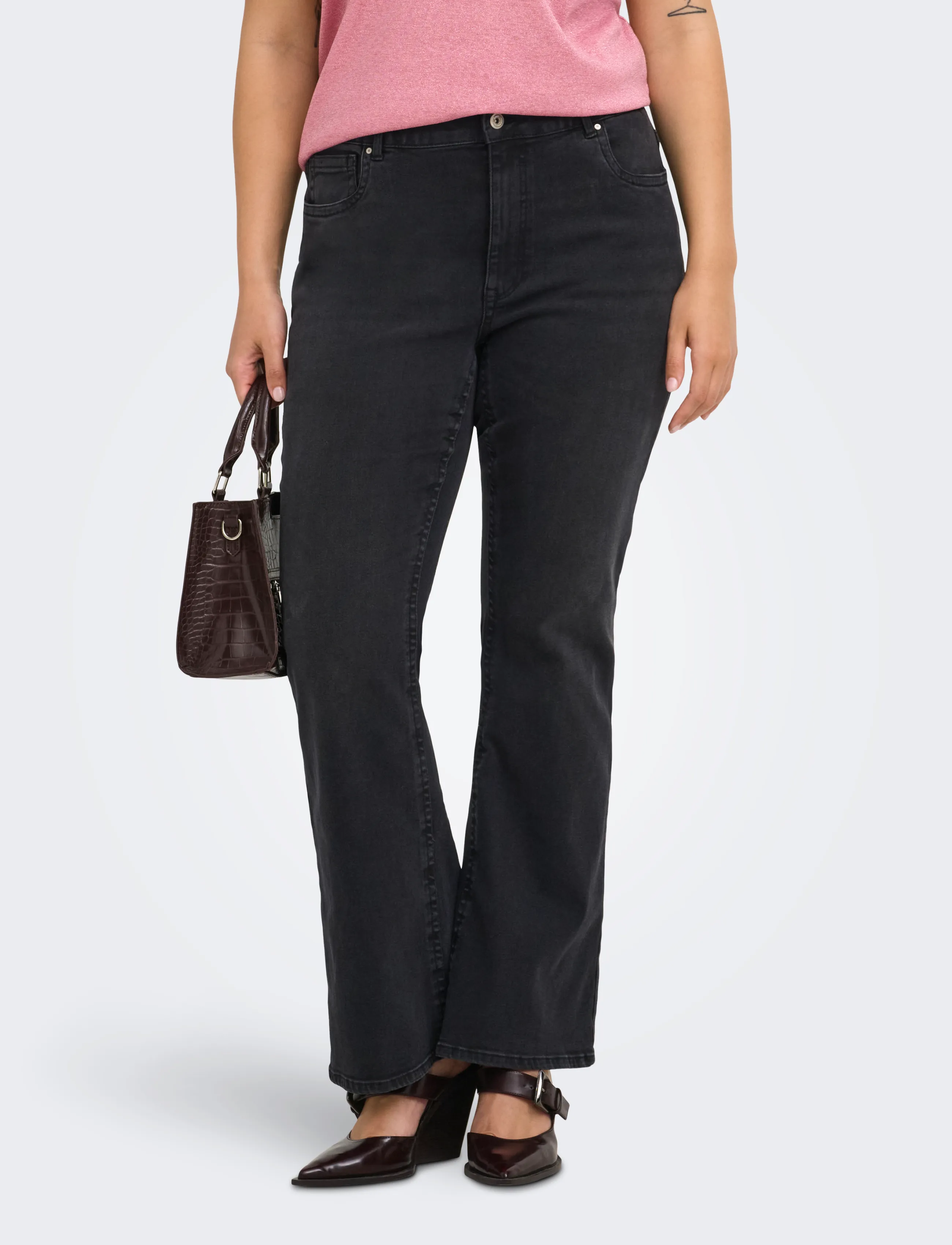 ONLY Carmakoma CARPHOEBE REG BACK POC FLA PIM342 NOOS - Denim - WASHED BLACK / black