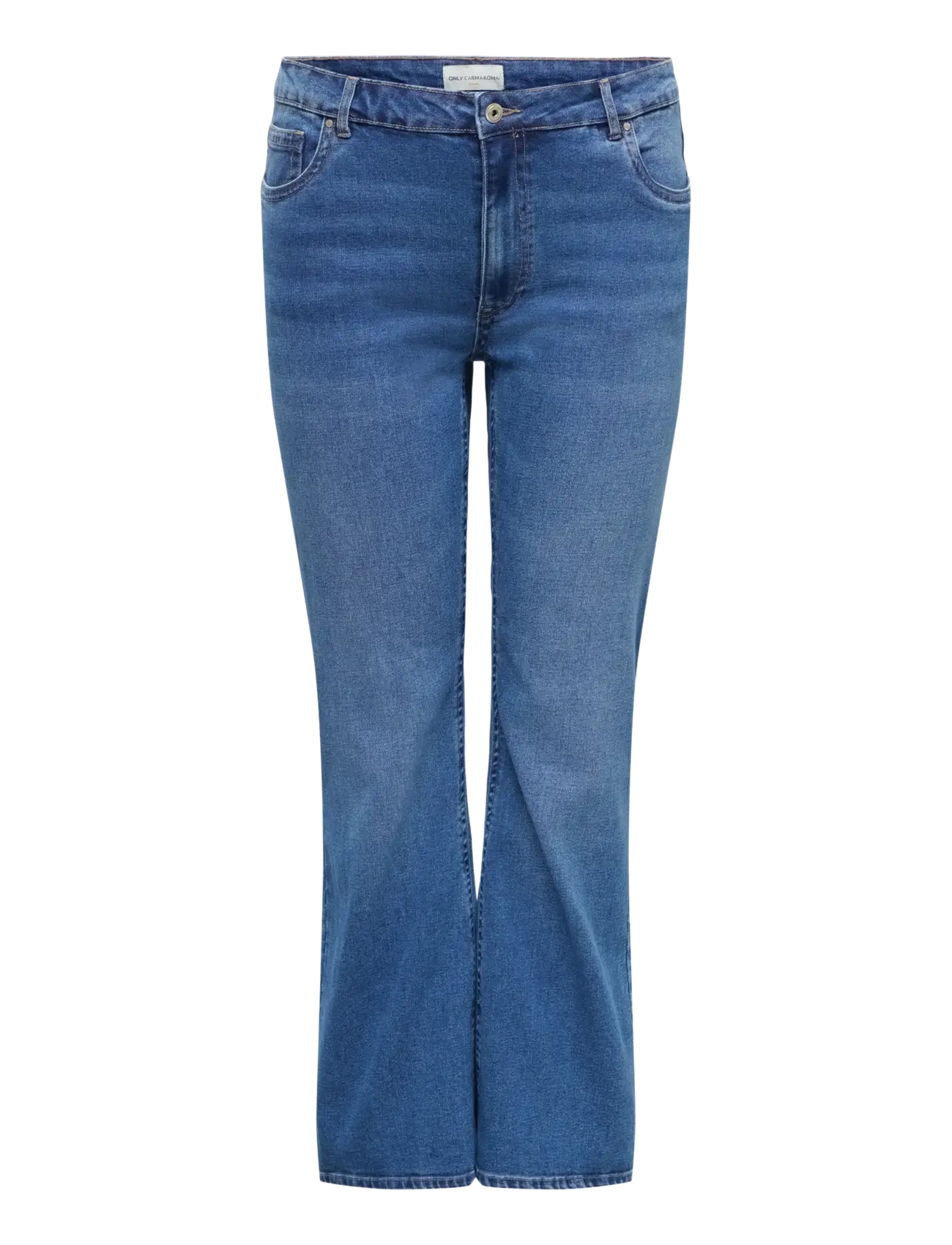 ONLY Carmakoma - CARPHOEBE REG BACK POC FLA PIM852 NOOS - flared jeans - medium blue denim - 1