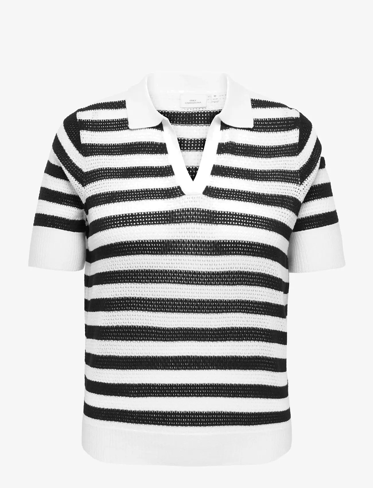 ONLY Carmakoma - CARDIANA SS POLO PULLOVER KNT - sviitrid - cloud dancer - 0