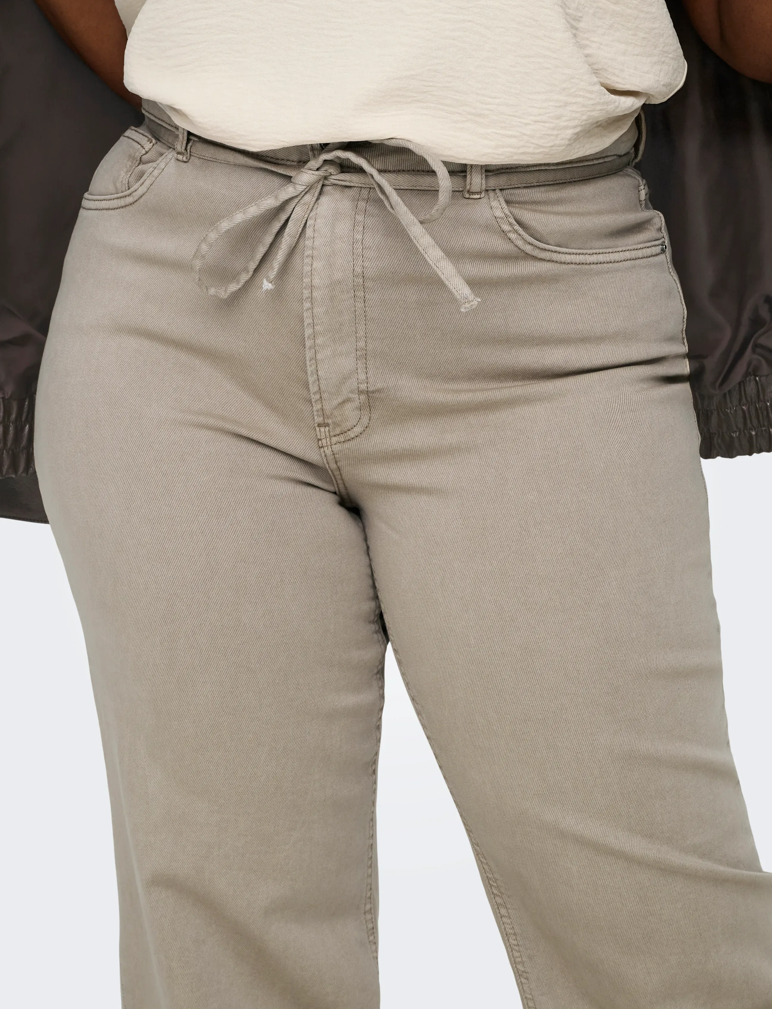 ONLY Carmakoma - CARHILLA GIANNA MW STRAIGHT PANT - straight jeans - silver mink - 5