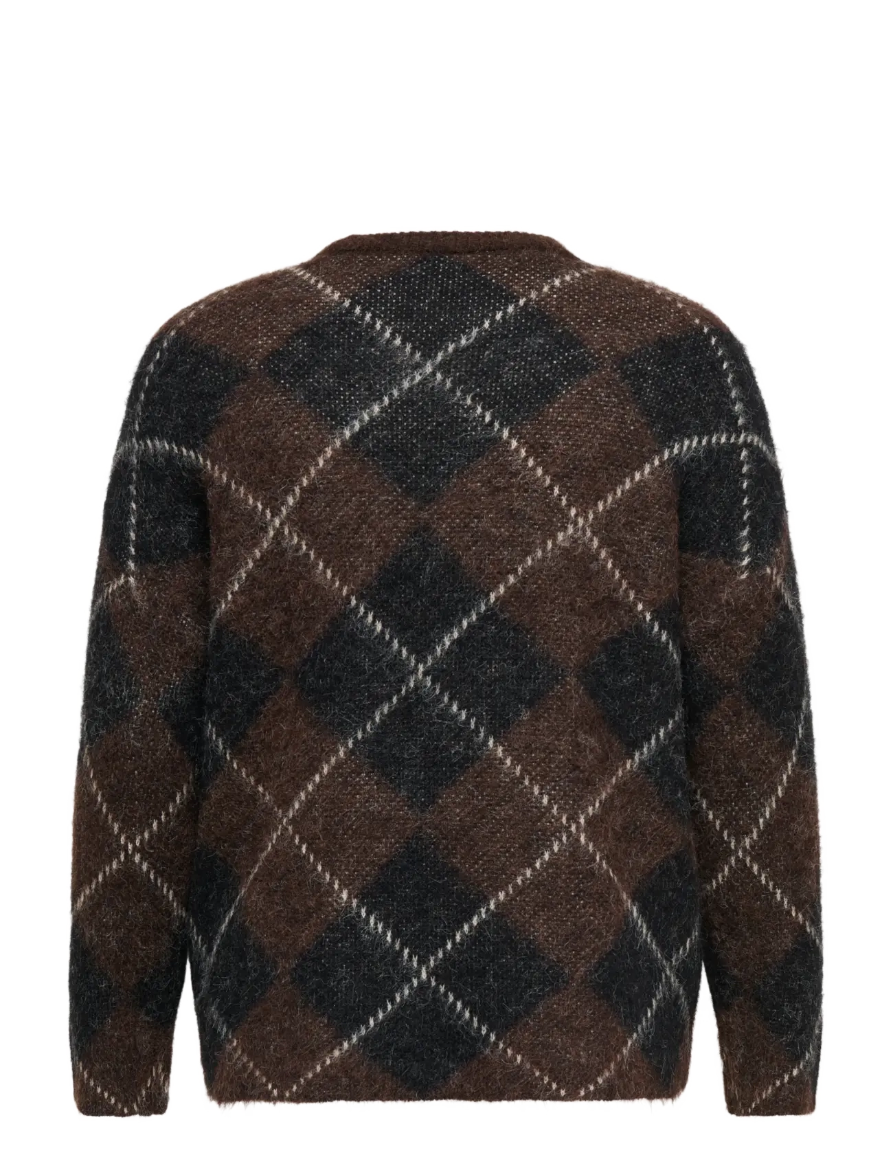 ONLY Carmakoma - CARNOEME LS PATTERN O-NECK KNT - pullover - coffee bean - 1