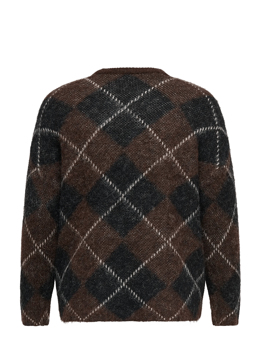 ONLY Carmakoma - CARNOEME LS PATTERN O-NECK KNT - pullover - coffee bean - 1