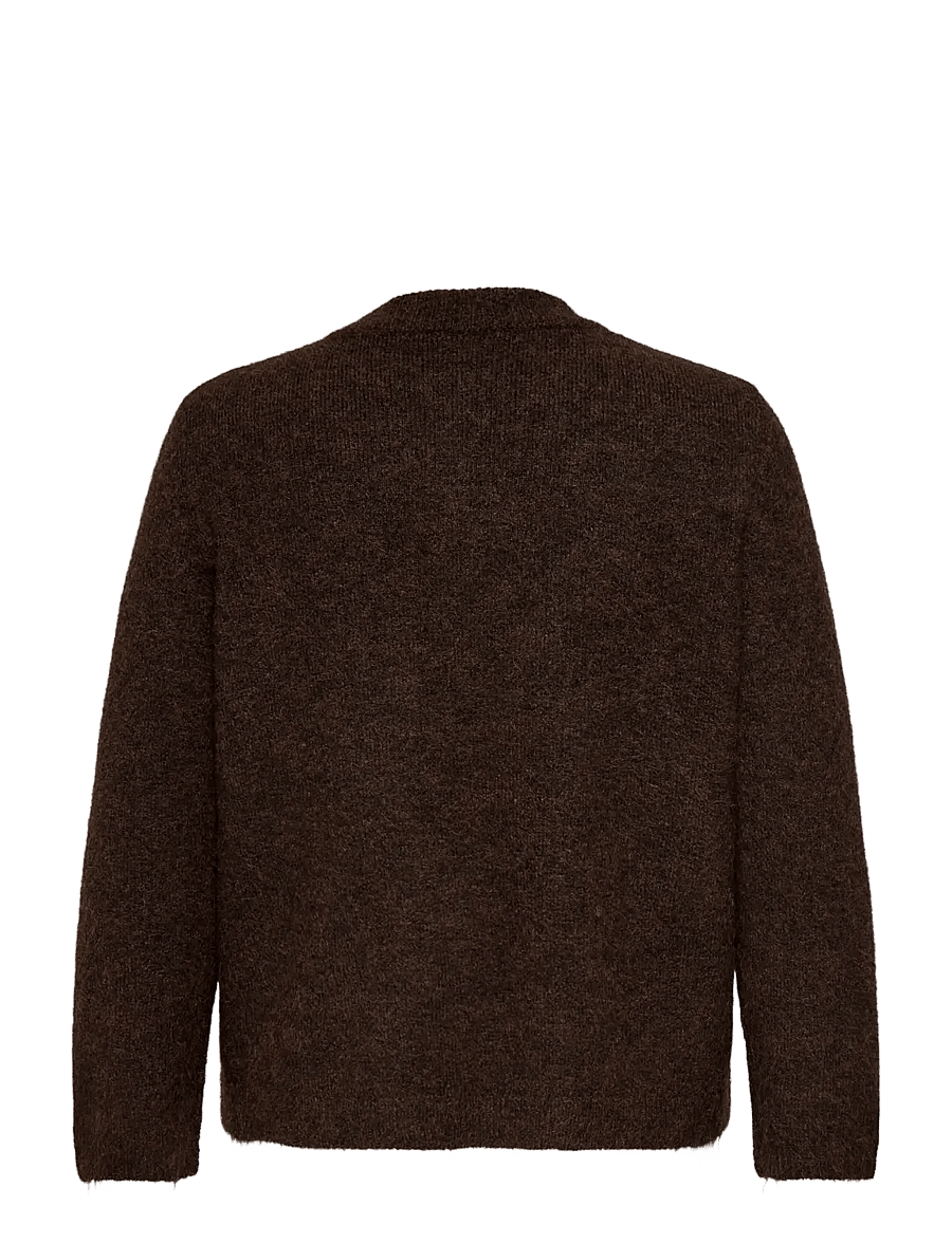 ONLY Carmakoma - CARMIGGIE LS O-NECK PEARL CARDIGAN KNT - koftor - coffee bean - 2