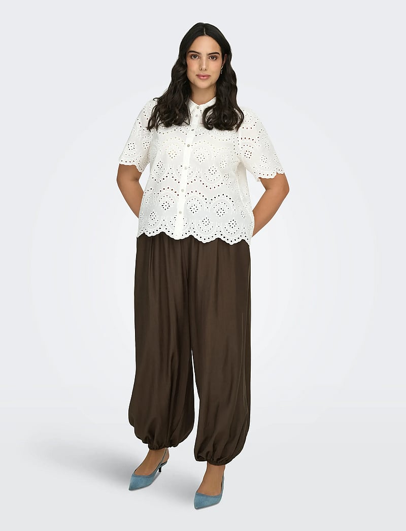 ONLY Carmakoma - CARCAMILLE HAREM PANT WVN - barrel-bukser - chocolate martini - 4