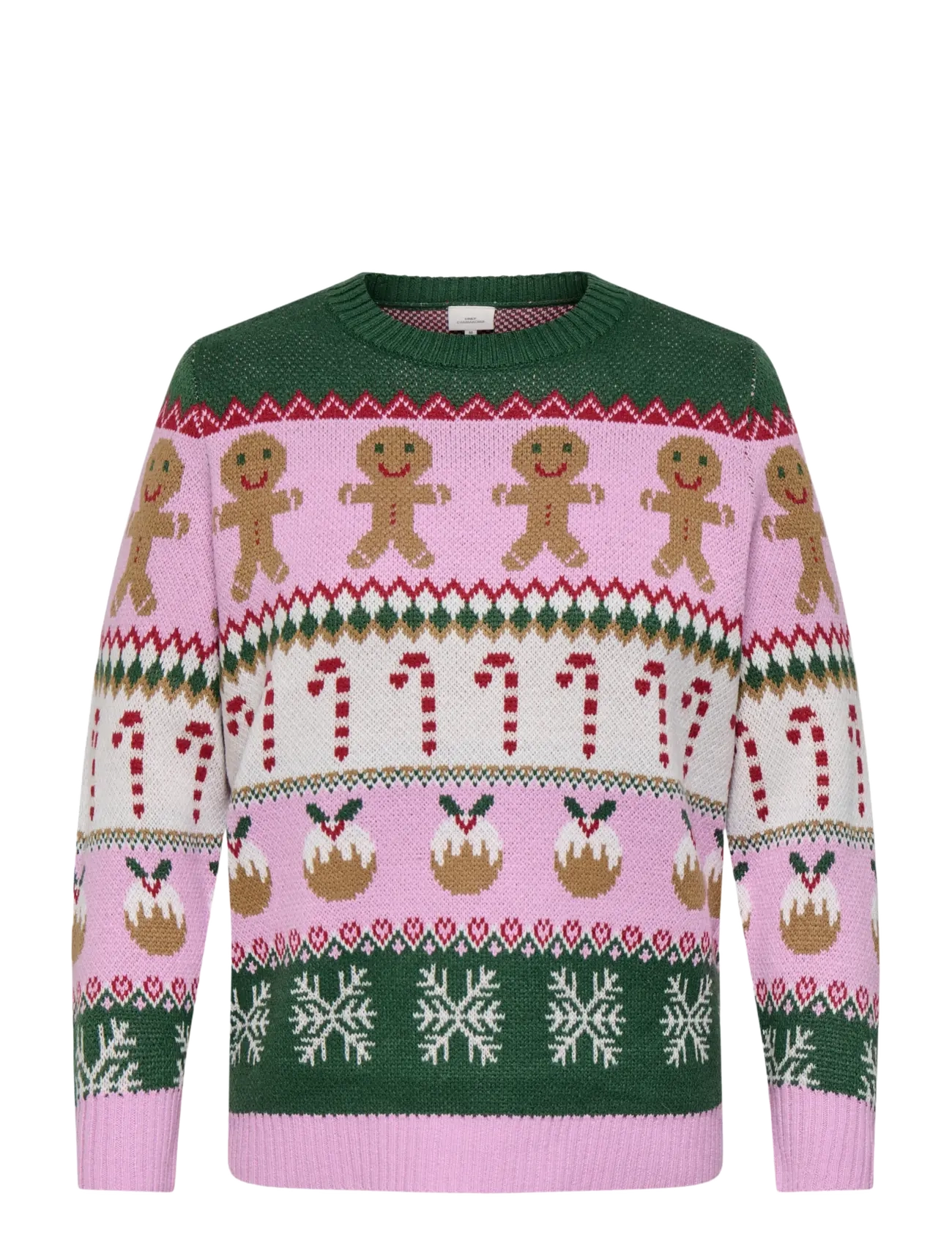 ONLY Carmakoma CARXMAS HO LS O-NECK KNT - Knitwear - PHALAENOPSIS / pink/rose