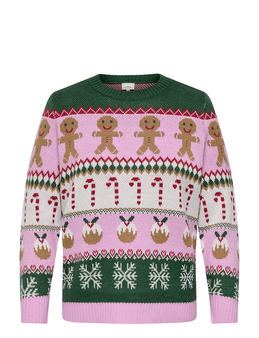 ONLY Carmakoma - CARXMAS HO LS O-NECK KNT - pullover - phalaenopsis - 1