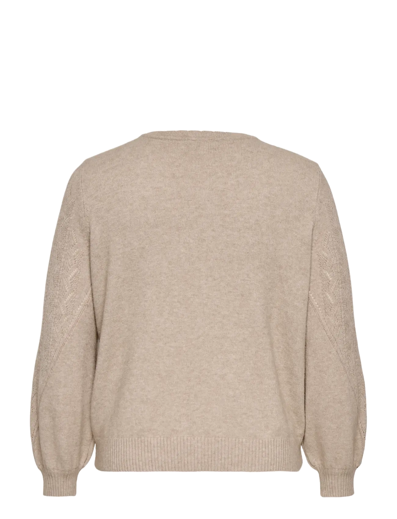 ONLY Carmakoma - CARPRINCESS LS O-NECK CARDI NOOS - strickjacken - mocha meringue - 2